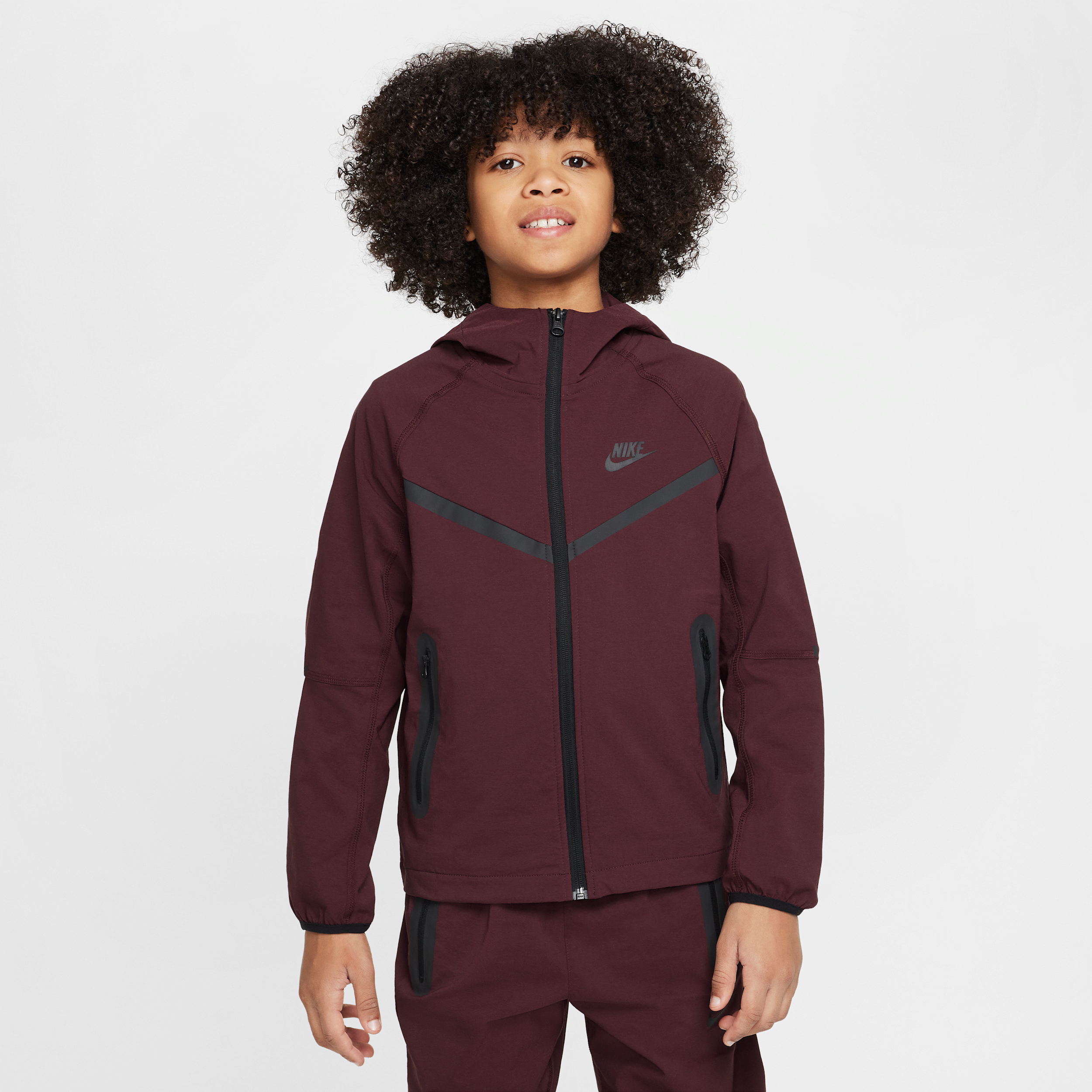 Nike Tech geweven jongensjack - Rood