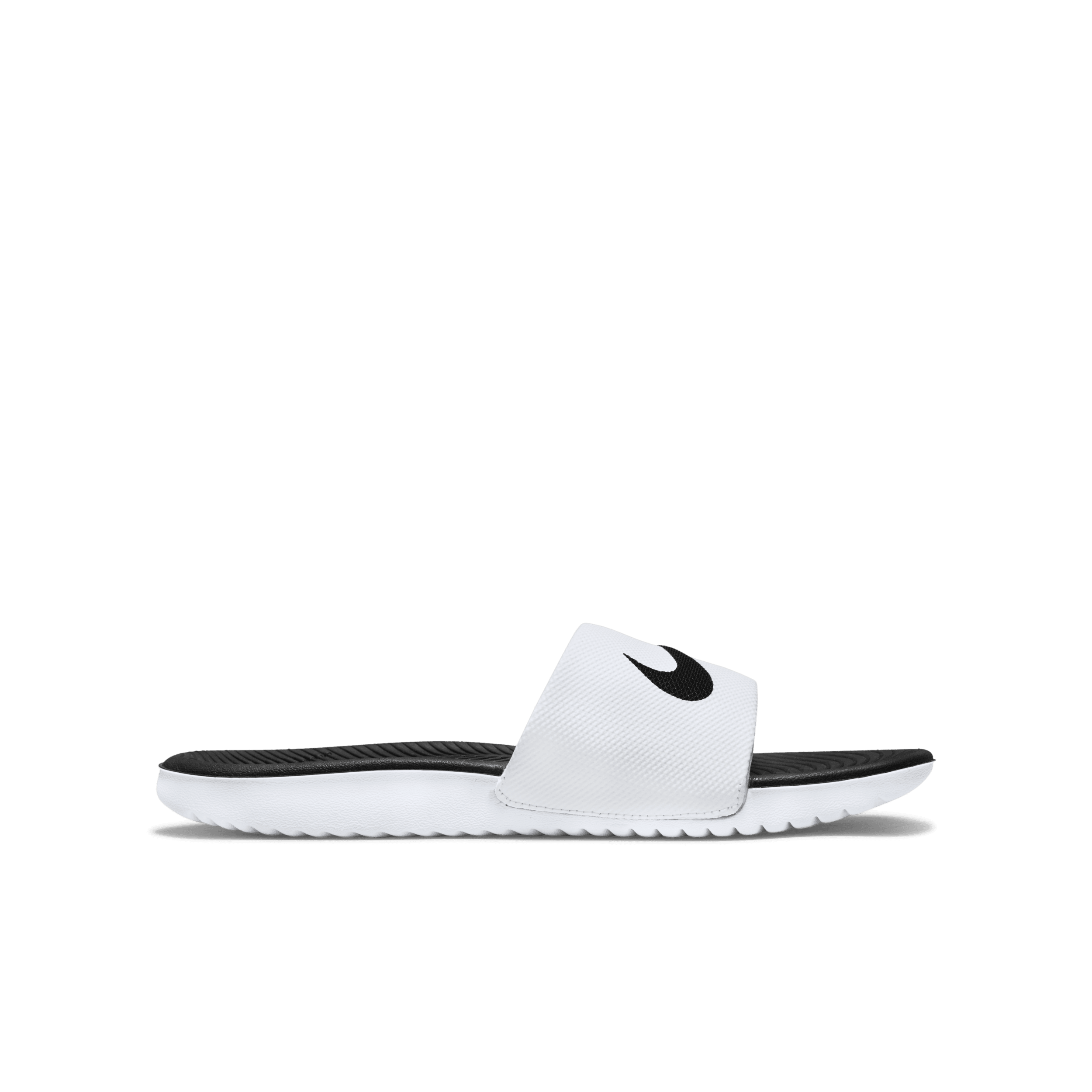 Claquette Nike Kawa pour enfant/ado - Blanc