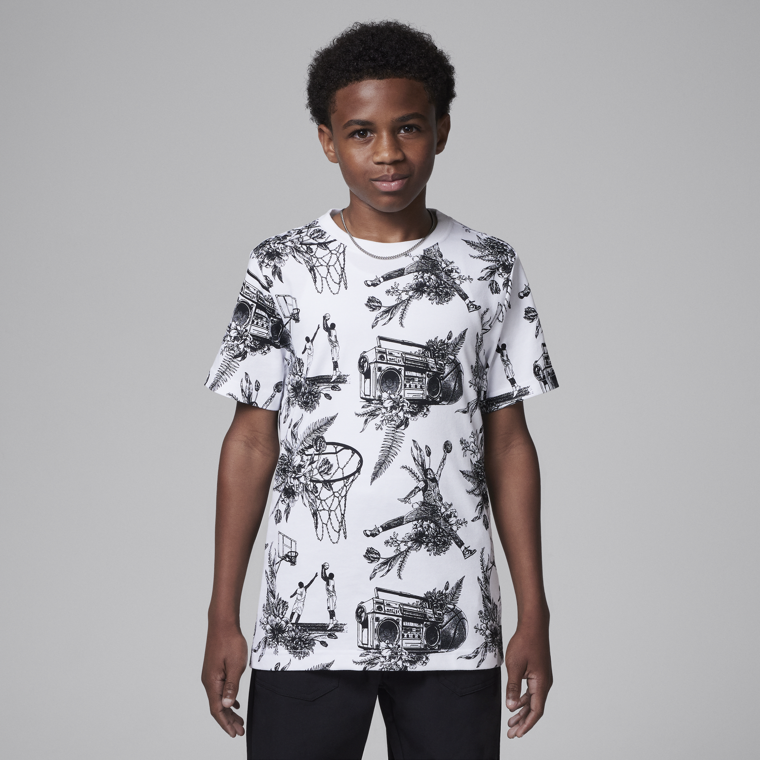 Jordan Dri-FIT Sketch sportshirt voor kids - Wit