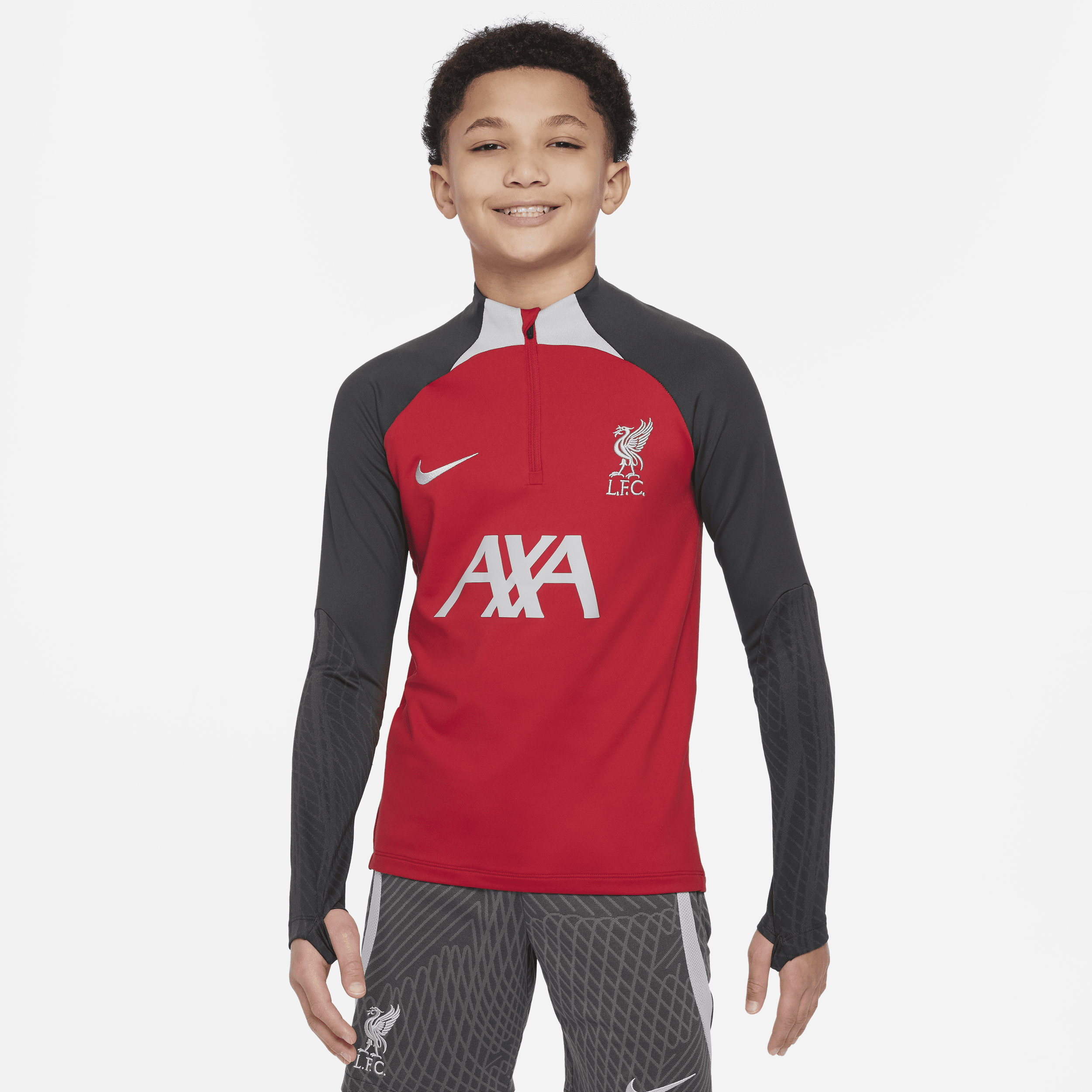 Nike Liverpool FC Strike Dri-FIT voetbaltrainingstop voor kids Rood