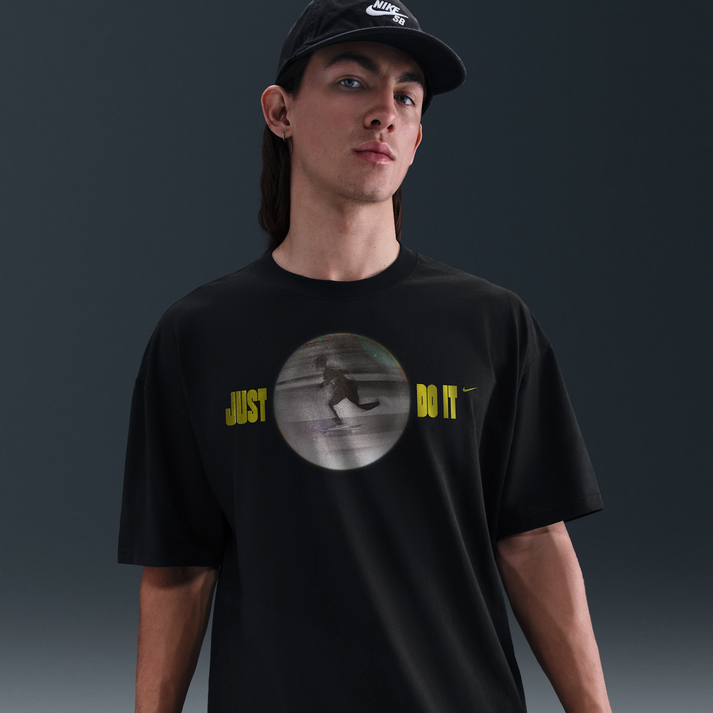 Thumbnail - Just Do It: Nike SB Skate-T-Shirt - Schwarz
