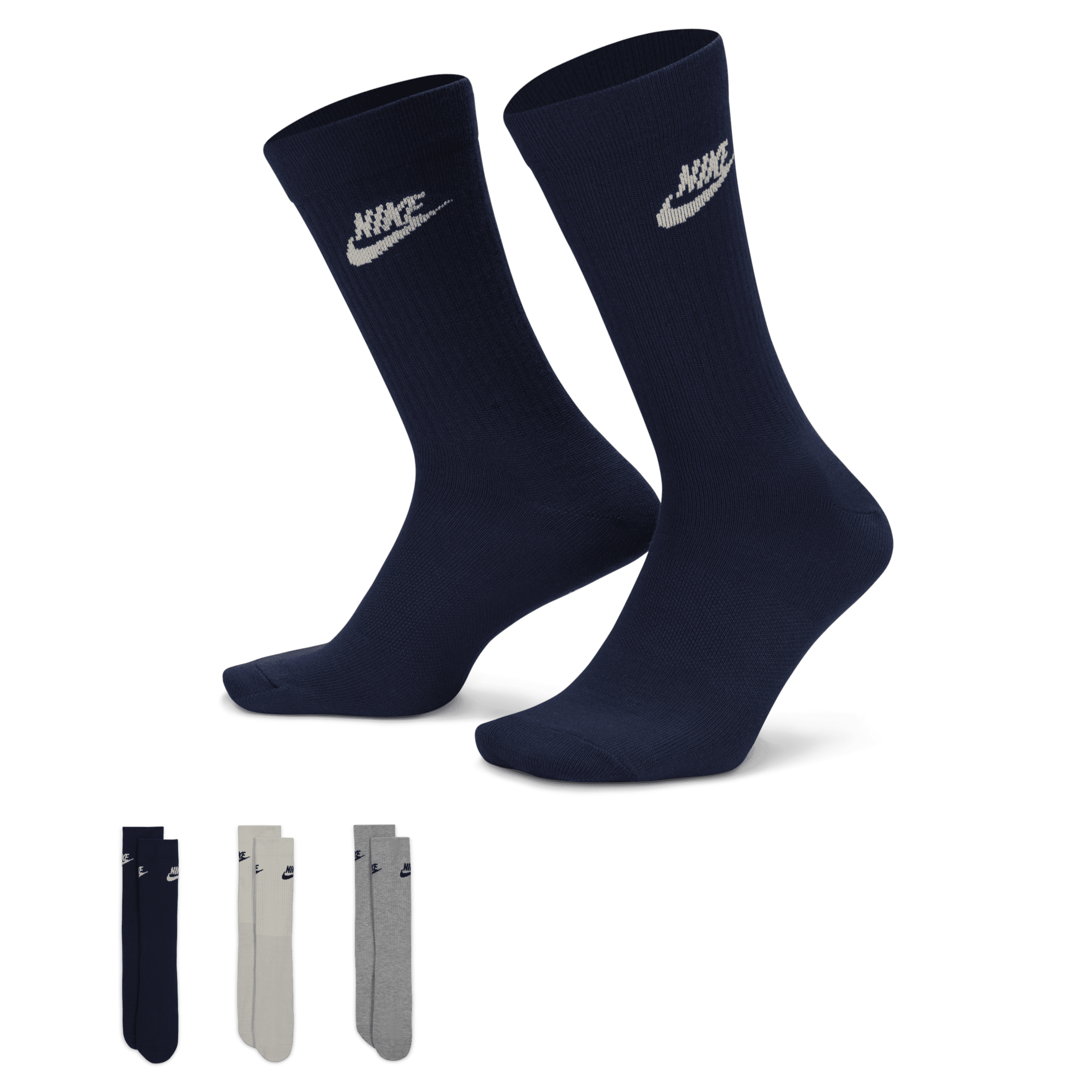 Chaussettes mi-mollet Nike Sportswear Everyday Essential (3 paires) - Multicolore