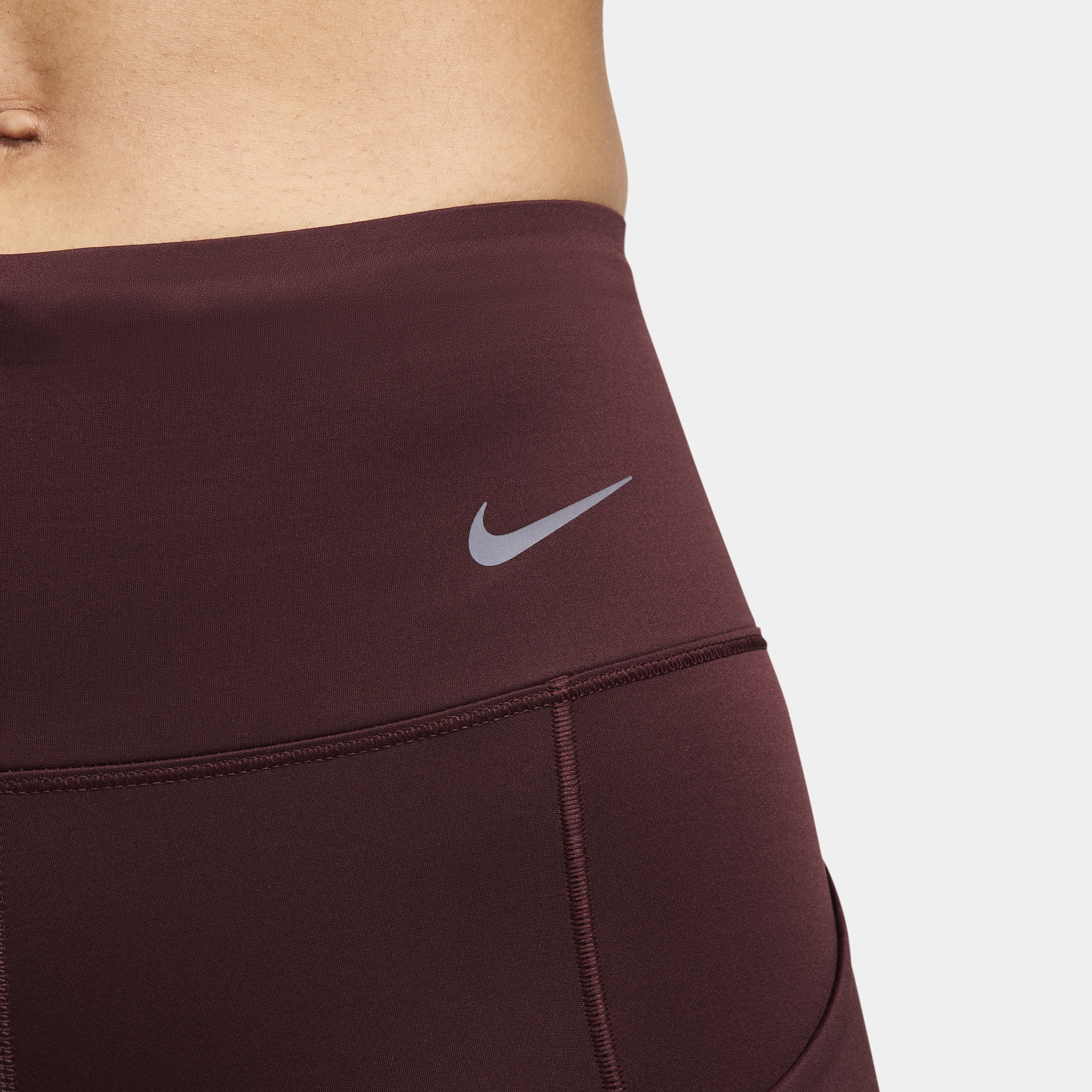 Nike Go Lange legging met halfhoge taille complete ondersteuning en zakken voor dames Rood