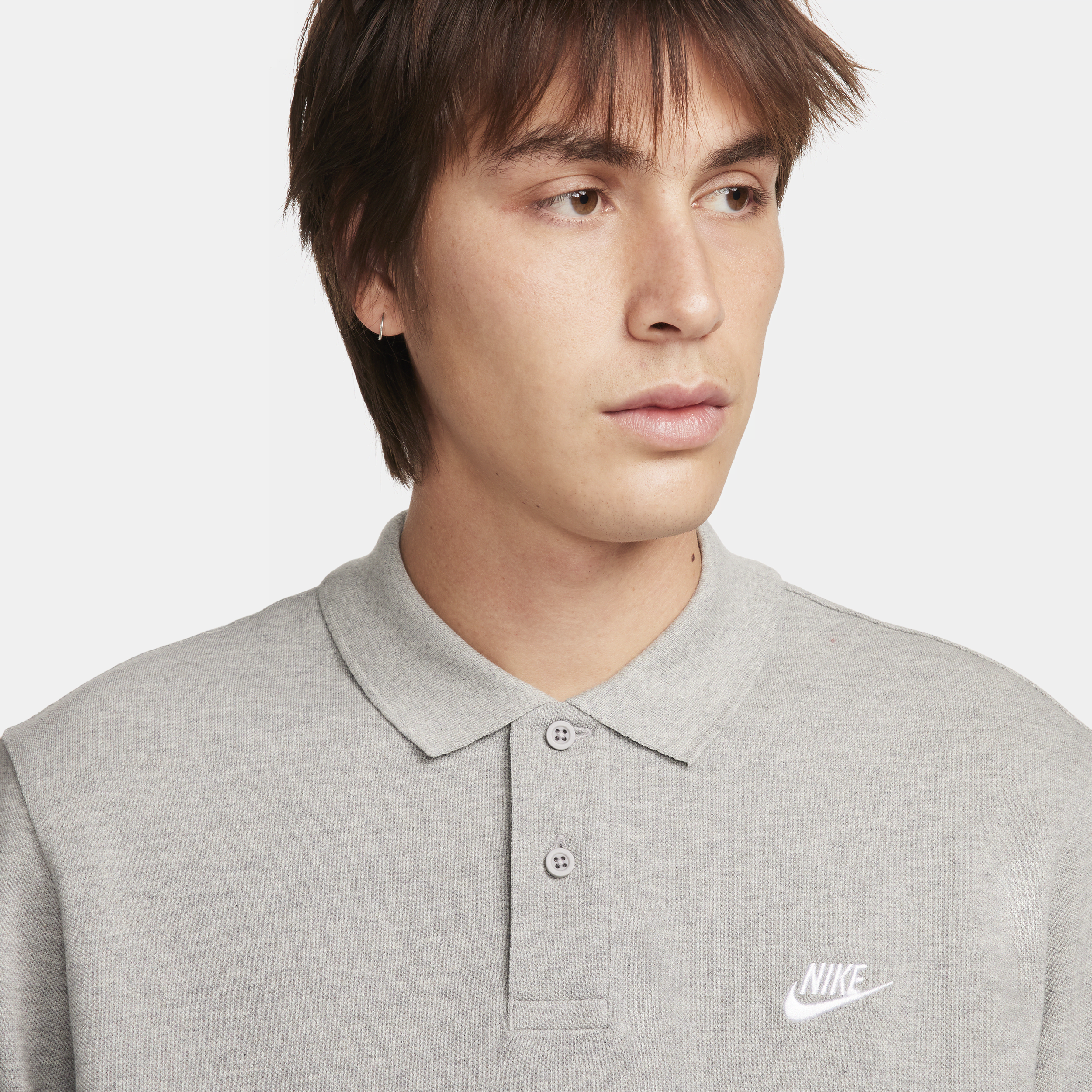 Polo à manches courtes Nike Club pour homme - Gris