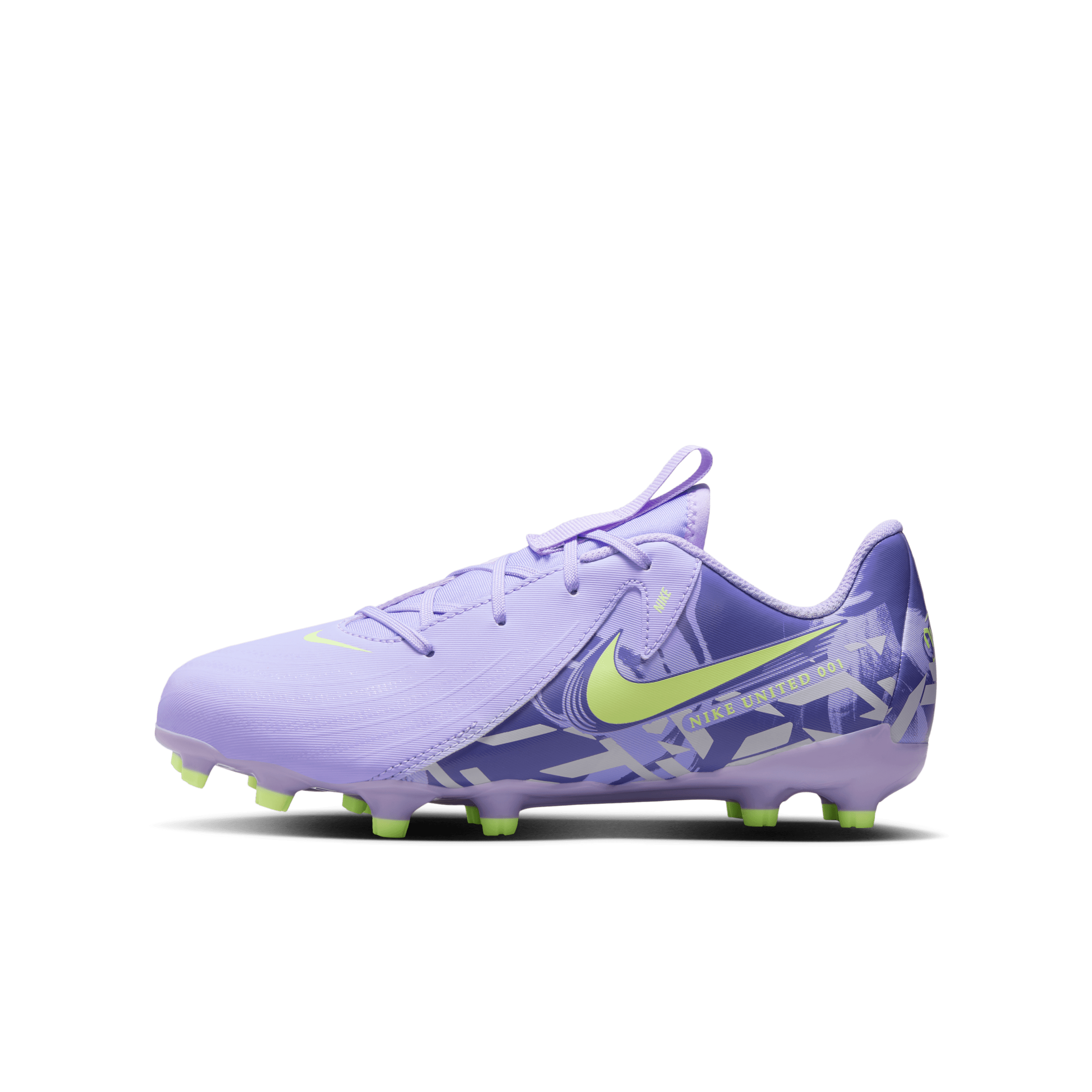 Chaussure de foot à crampons basse MG Nike United Jr. Phantom GX 2 Academy pour ado - Pourpre