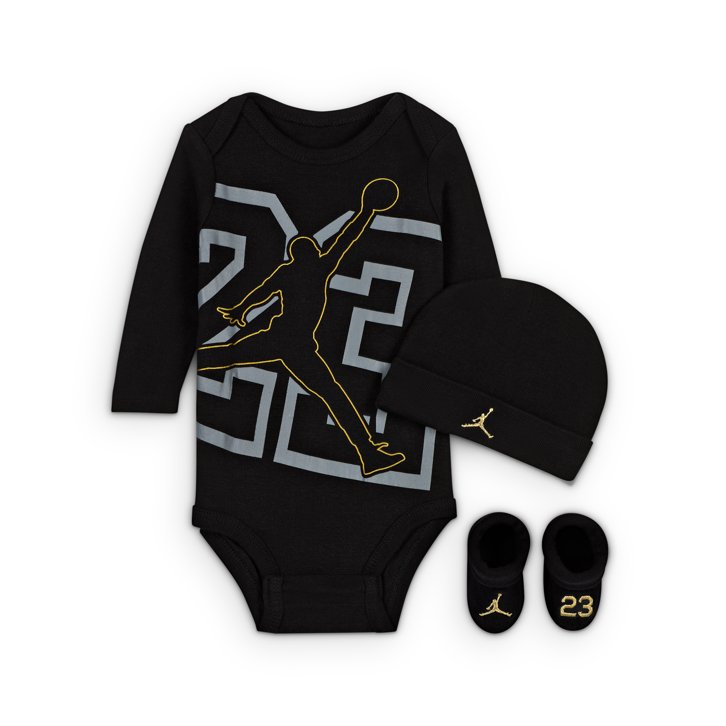 Ensemble trois pièces See Me Shine Jordan pour bébé (0 - 9 mois) - Noir