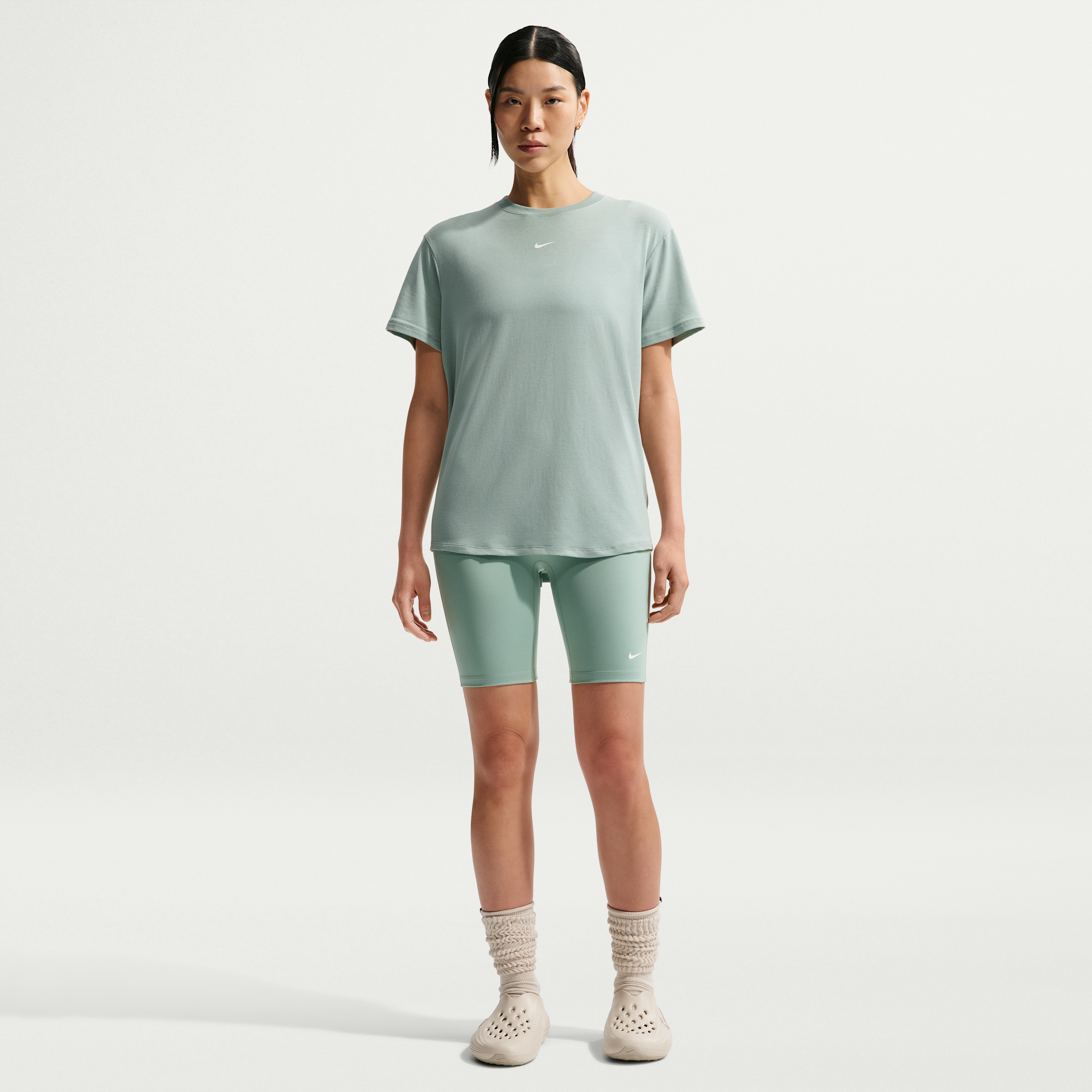 Shorts da ciclista 20 cm a vita alta Nike One – Donna - Verde