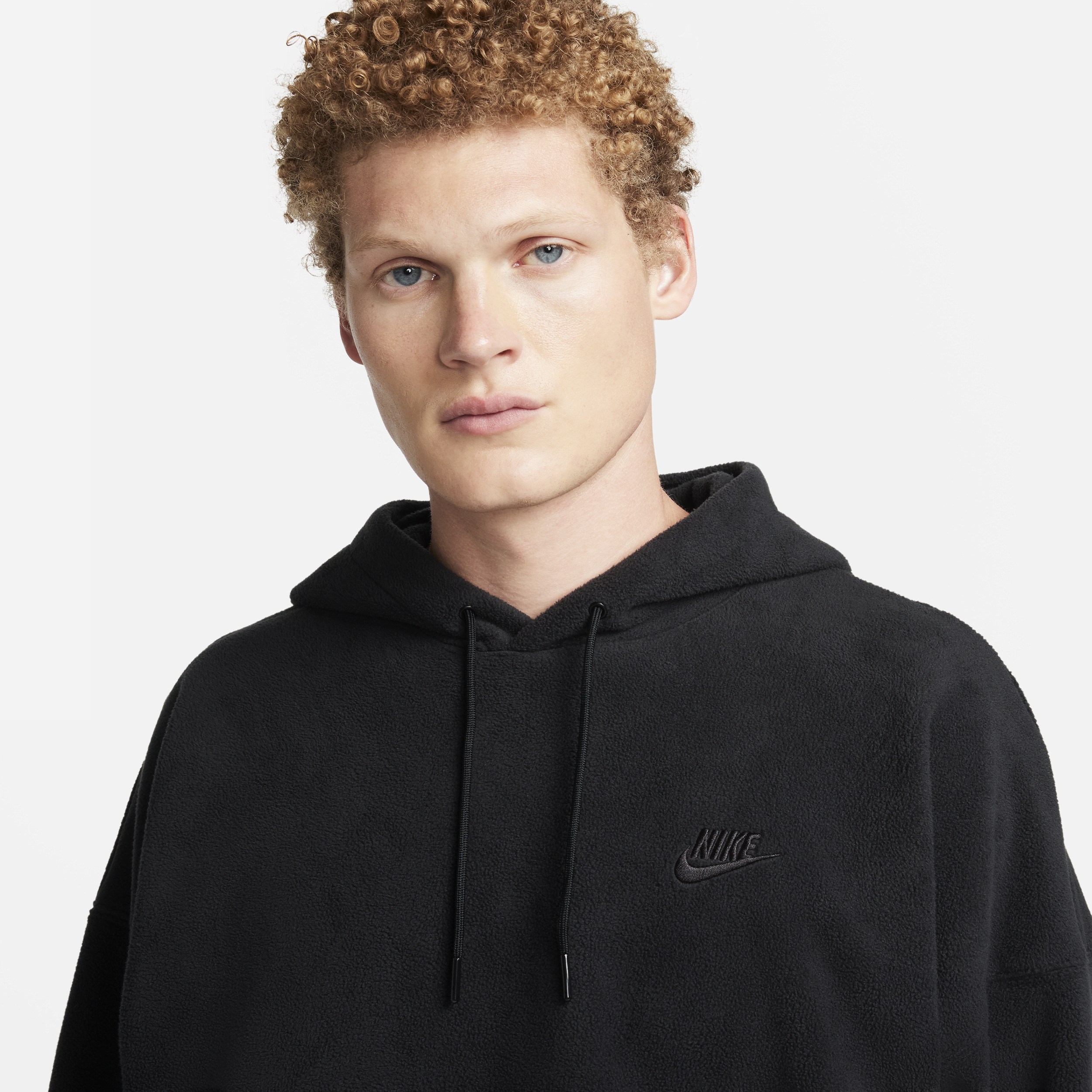 Nike Club Fleece hoodie van polarfleece voor heren Zwart