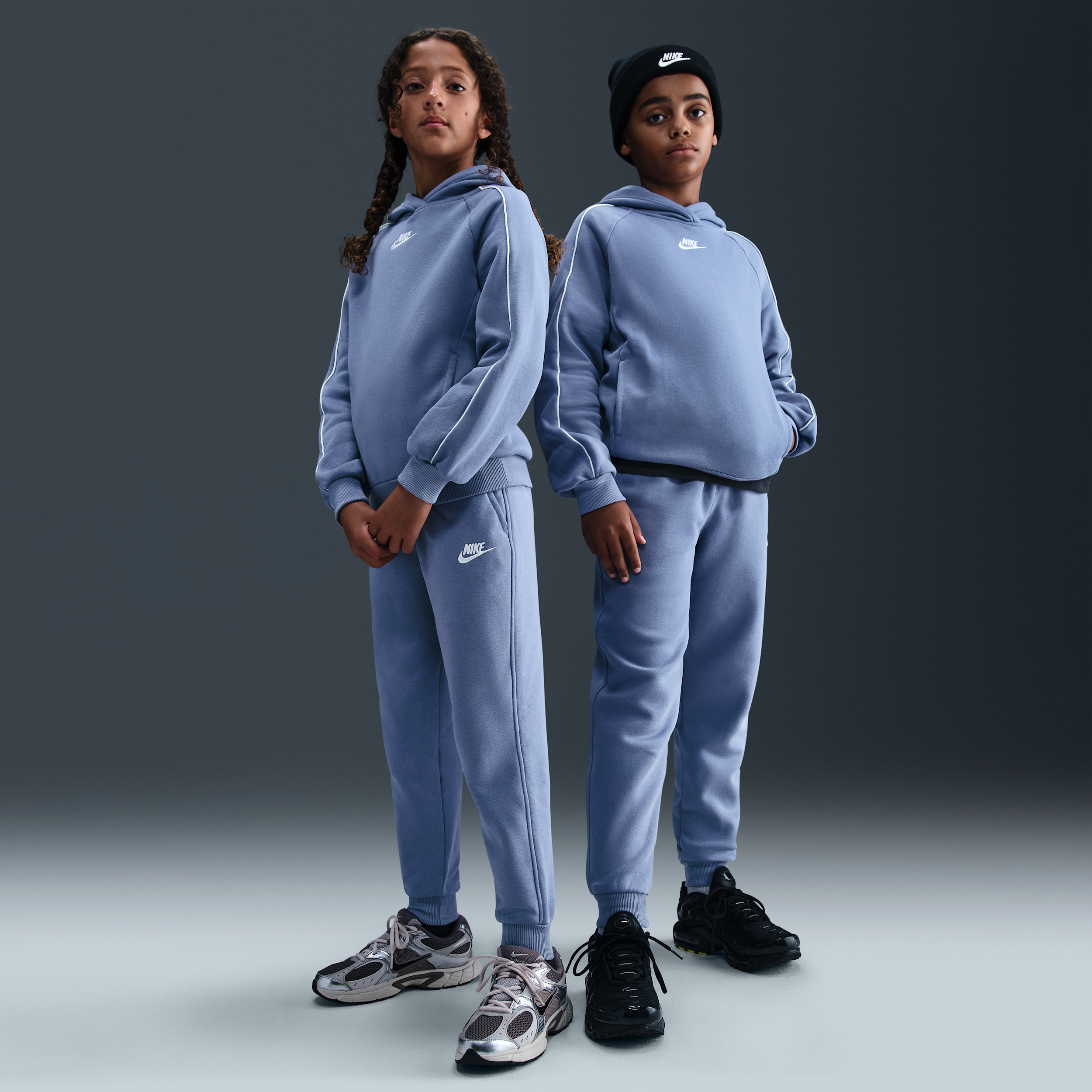 Nike Club Fleece Older Kids Hooded Tracksuit - Blue - Cotton/Polyester