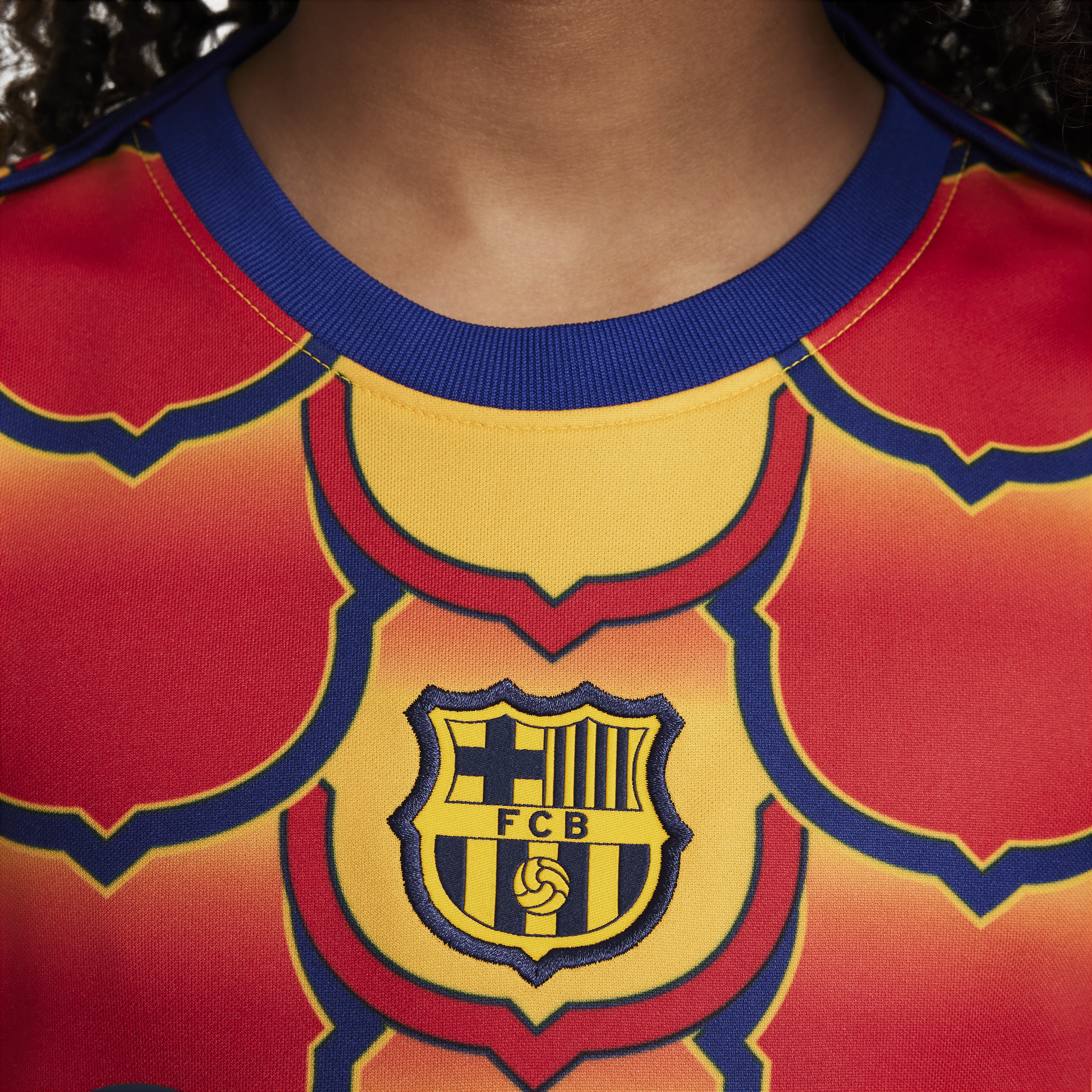 Nike FC Barcelona Academy Pro Dri-FIT warming-uptop voor kids Geel