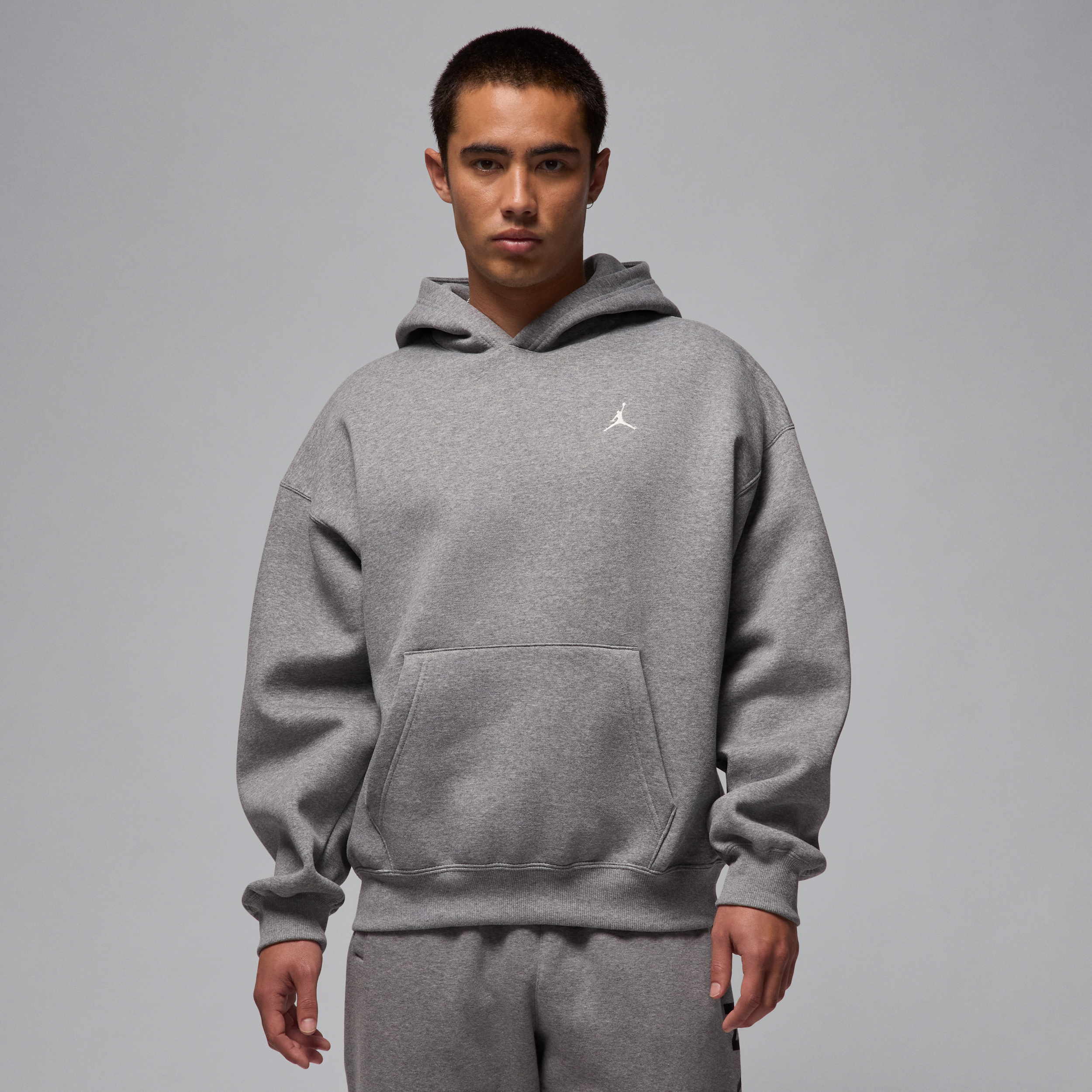 Sweat à capuche oversize Jordan Brooklyn Fleece pour homme - Gris