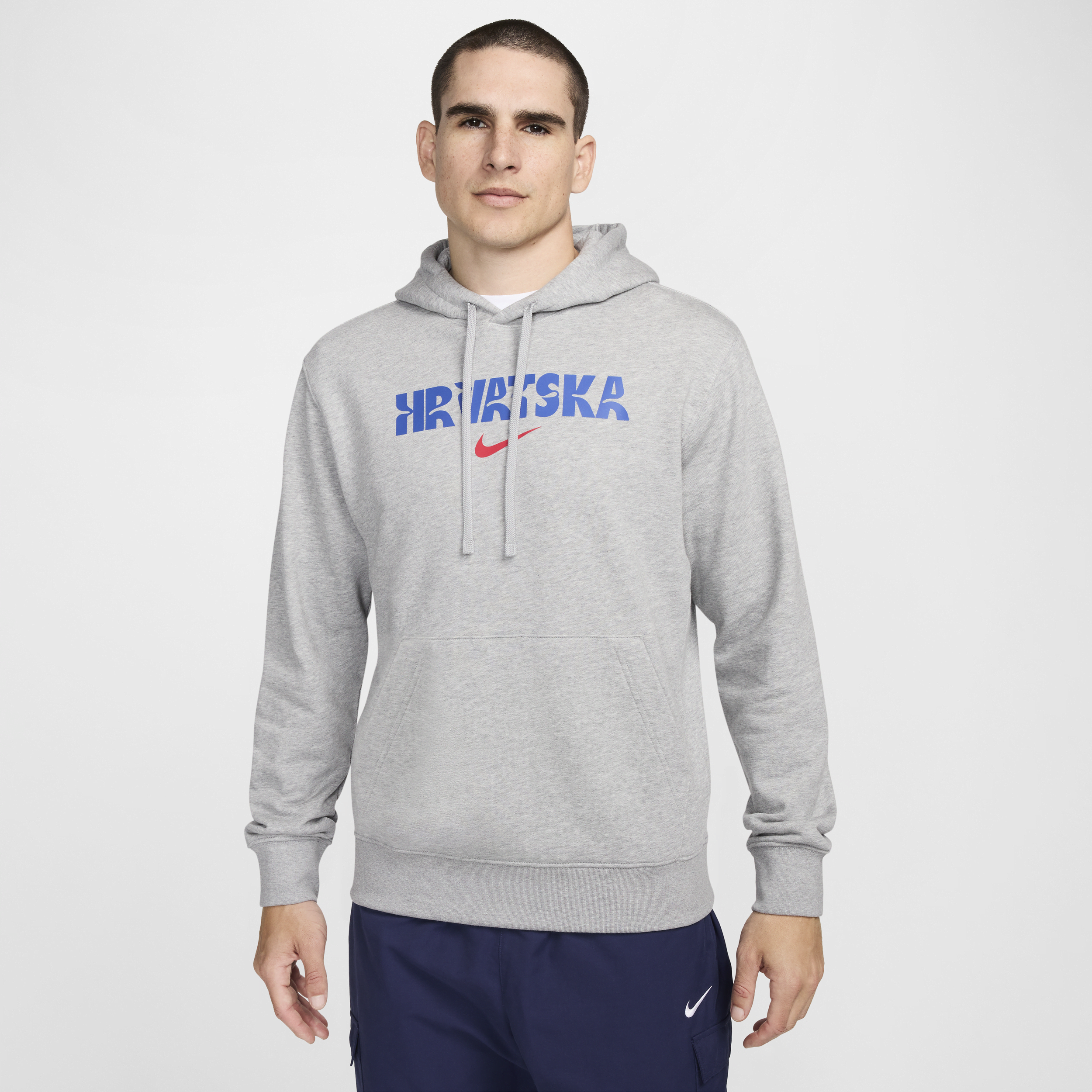 Sweat à capuche Nike Football Croatie Club Fleece pour homme - Gris