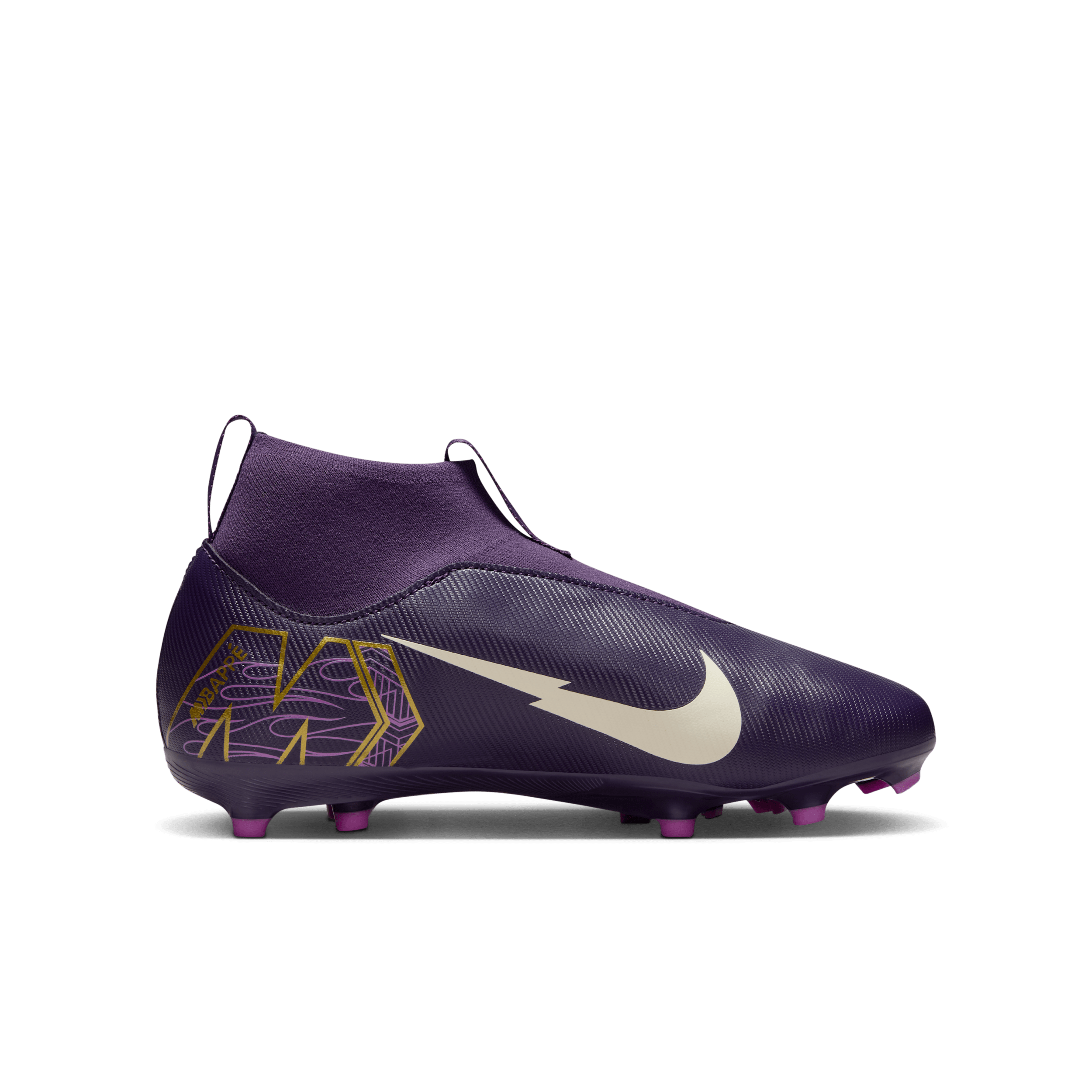 Thumbnail - Nike Jr. Mercurial Superfly 10 Academy "Kylian Mbappé" MG High-Top-Fußballschuh (jüngere/ältere Kinder) - Lila