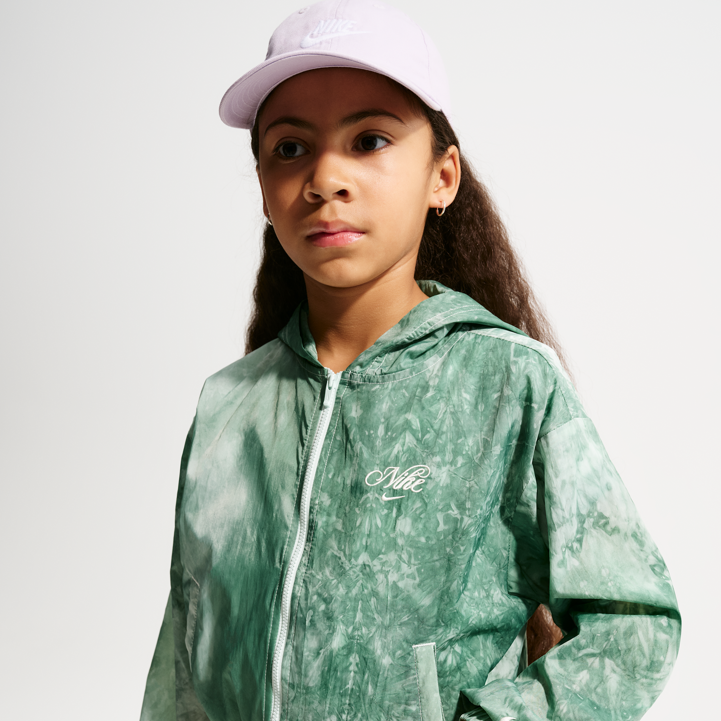 Track jacket in tessuto Nike Club – Bambina/Ragazza - Verde