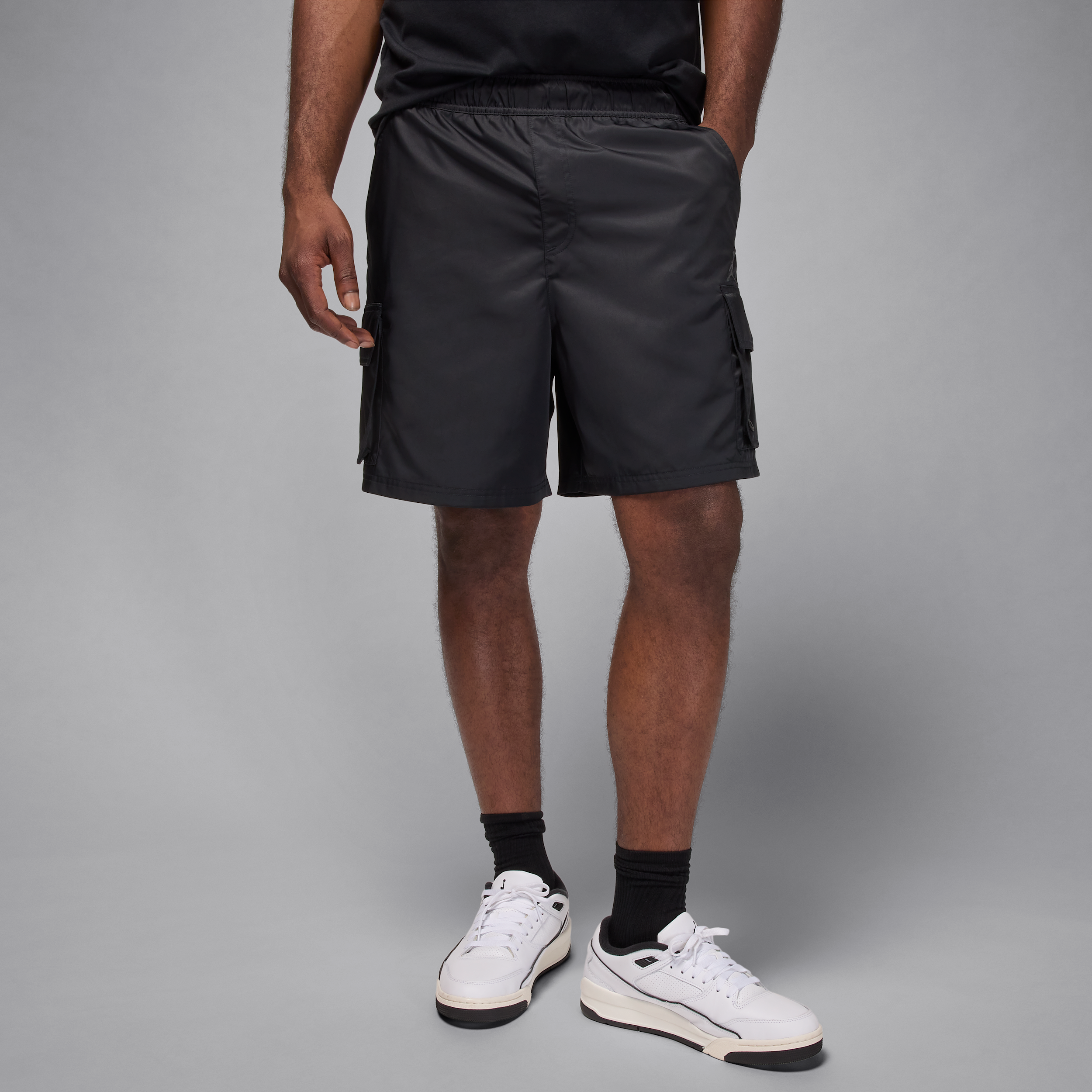 Nike Jordan Brooklyn Mens Cargo Shorts - Black - Polyester