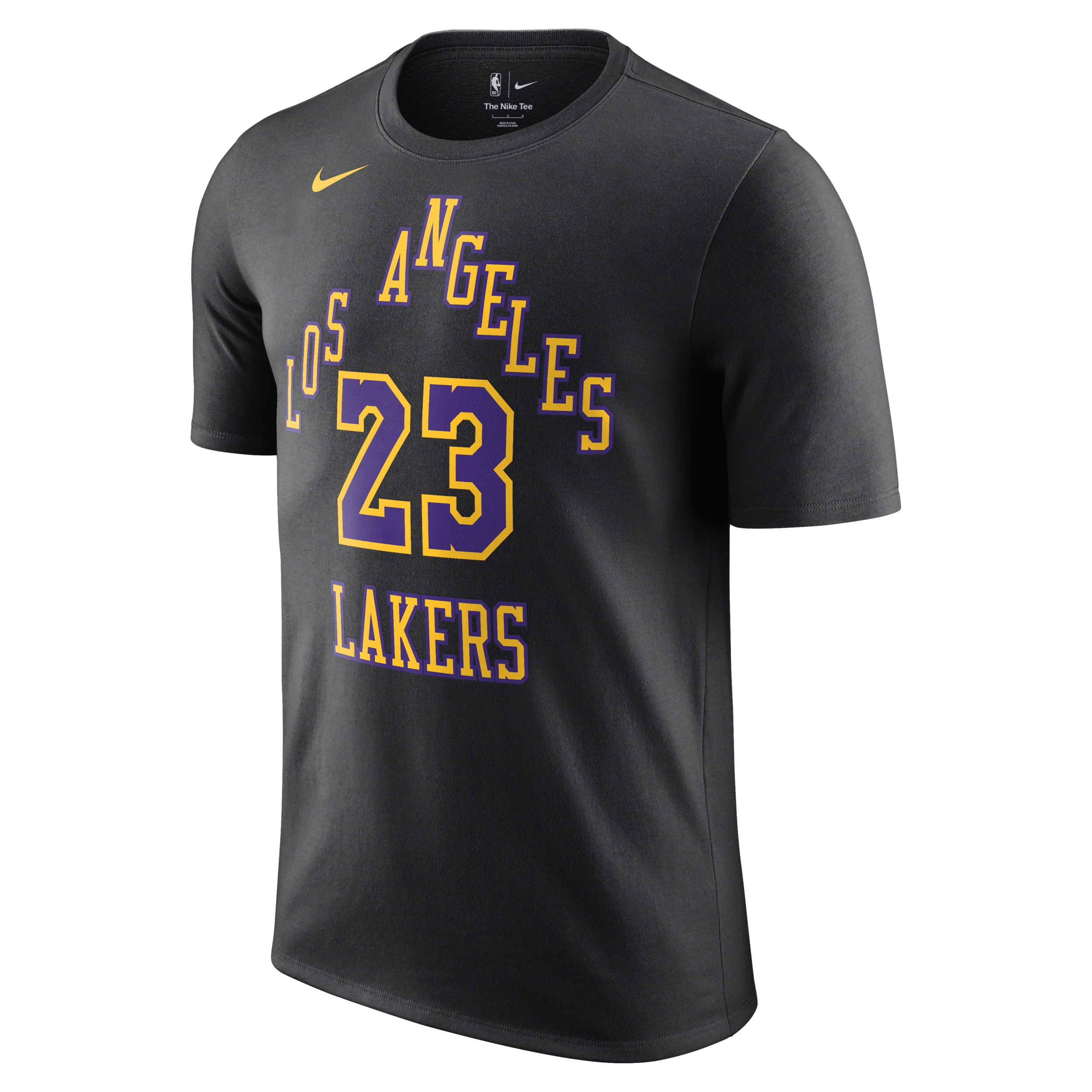 Nike LeBron James Los Angeles Lakers City Edtion NBA-herenshirt Zwart