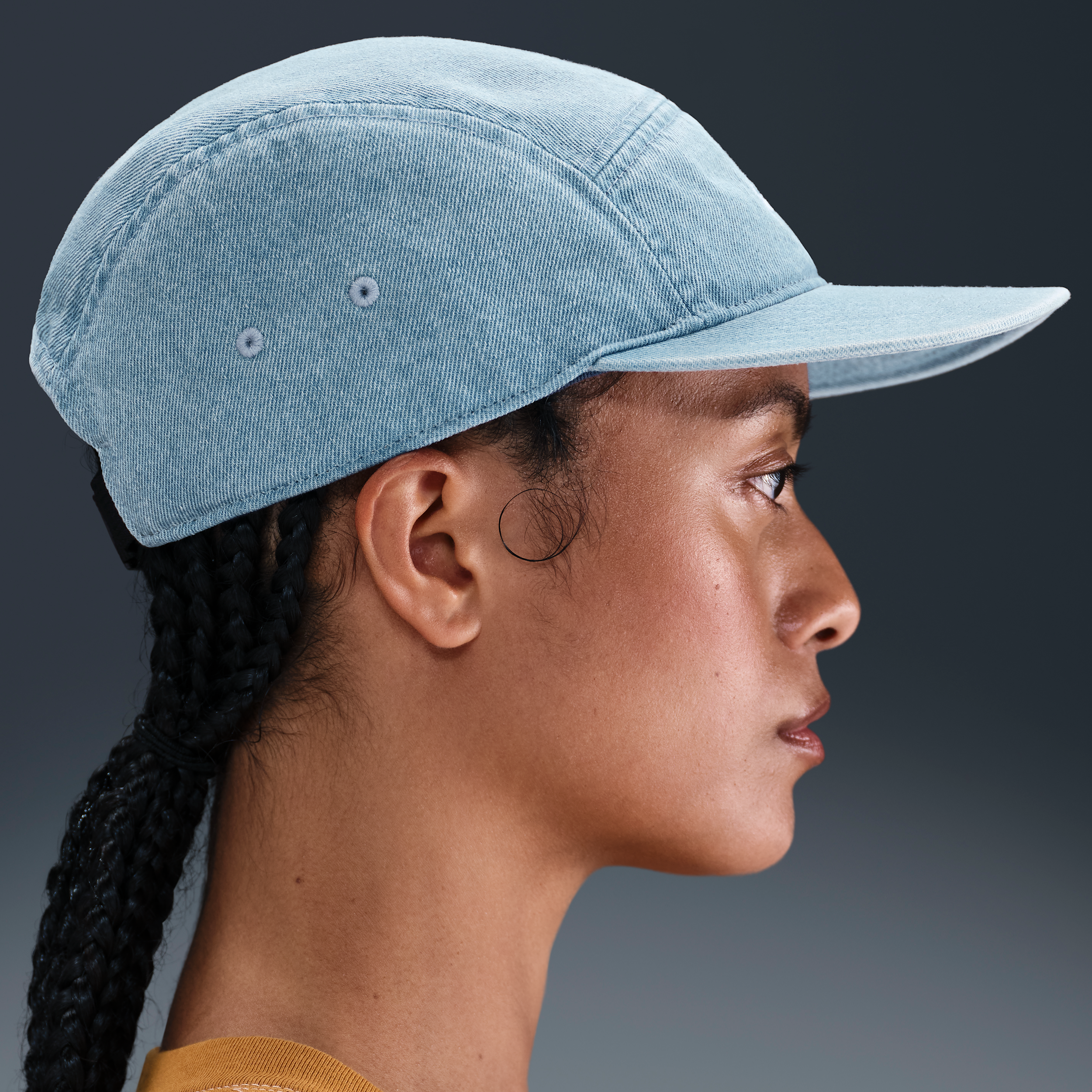 Thumbnail - Nike Fly unstrukturierte Denim-Cap - Blau