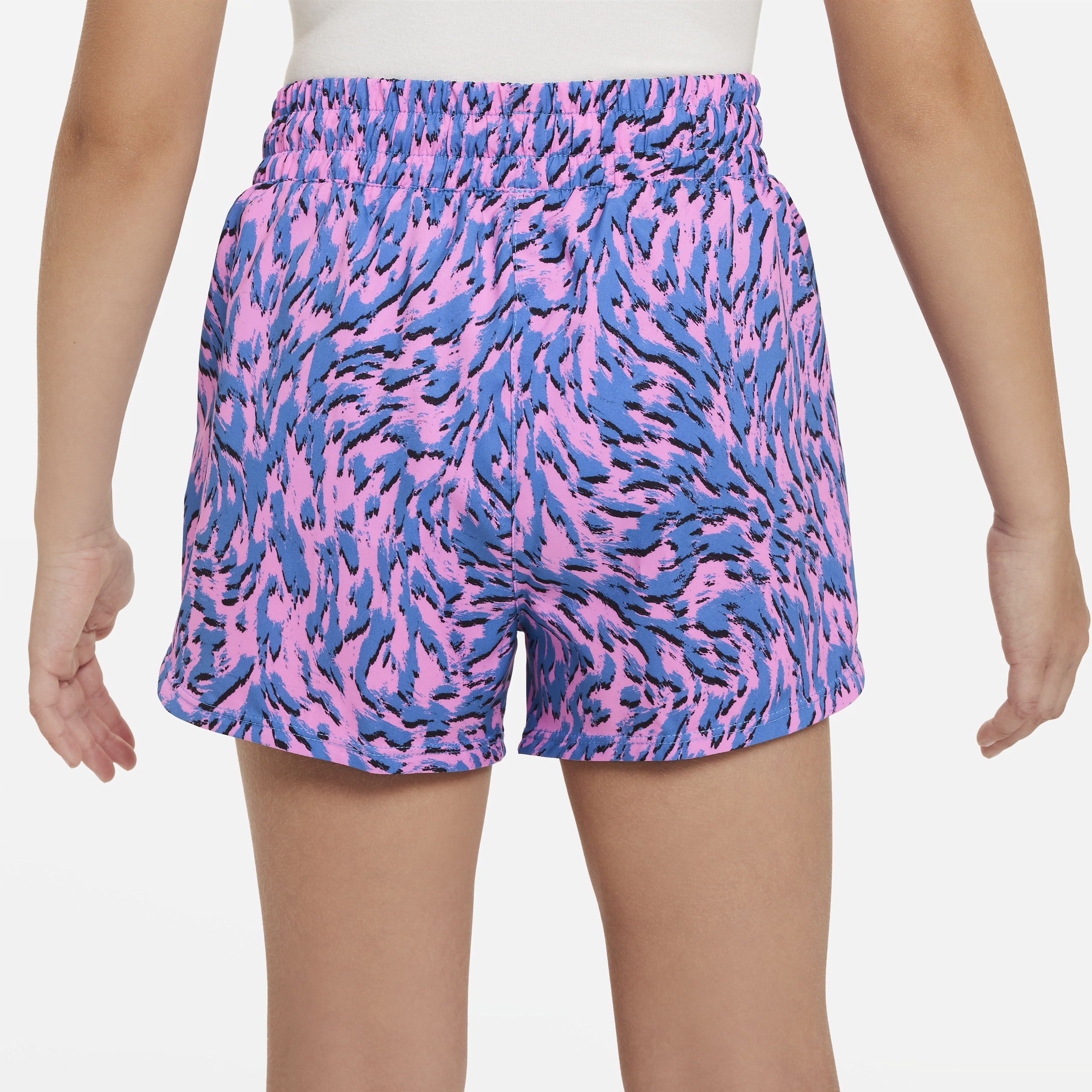 Nike One geweven shorts met hoge taille voor meisjes Roze