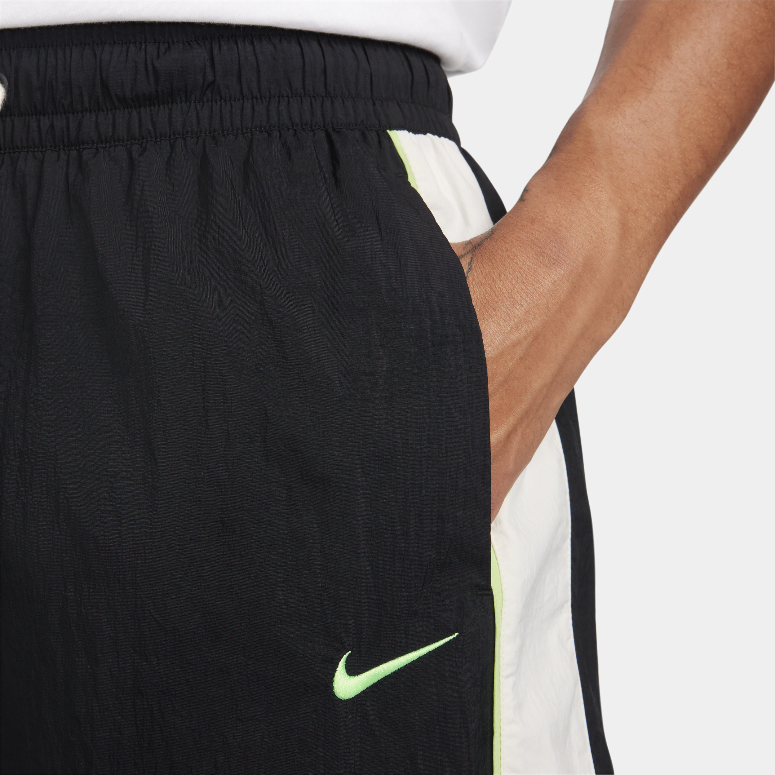 Nike Geweven basketbalbroek voor heren Zwart