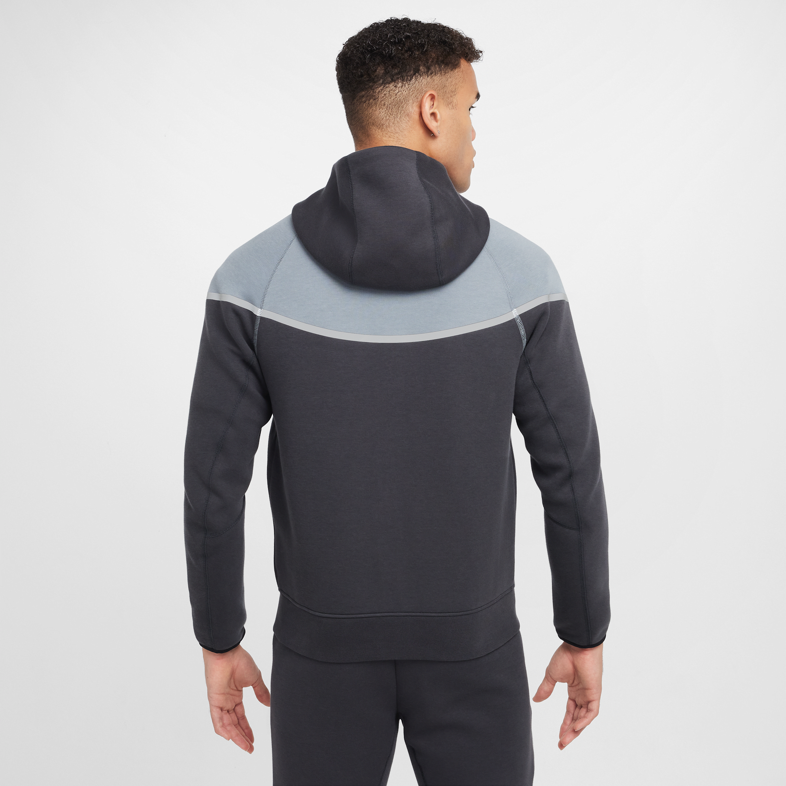 Veste à zip en Fleece Nike Tech Windrunner pour homme - Gris