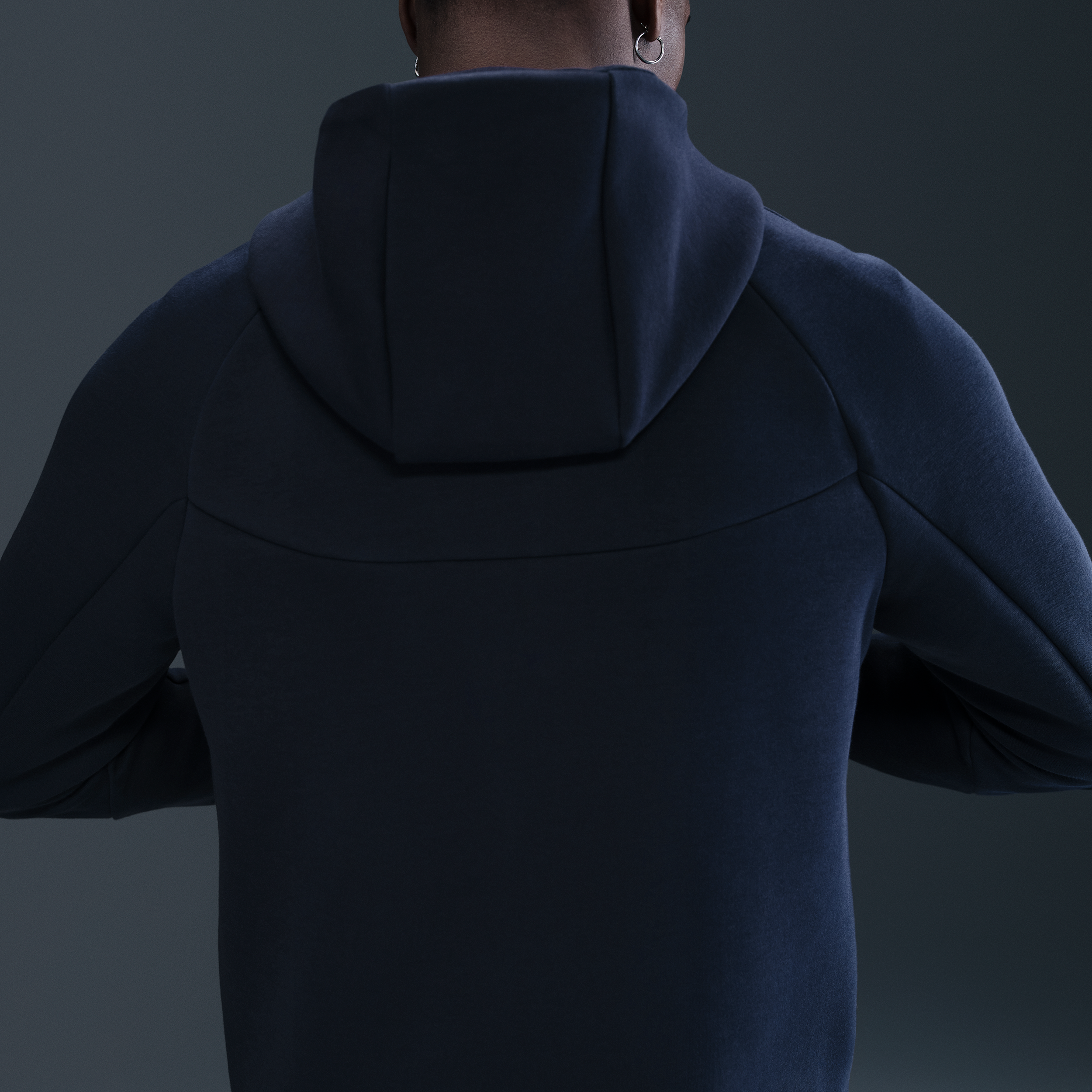 Sweat à capuche et zip Windrunner Nike Tech pour homme - Bleu