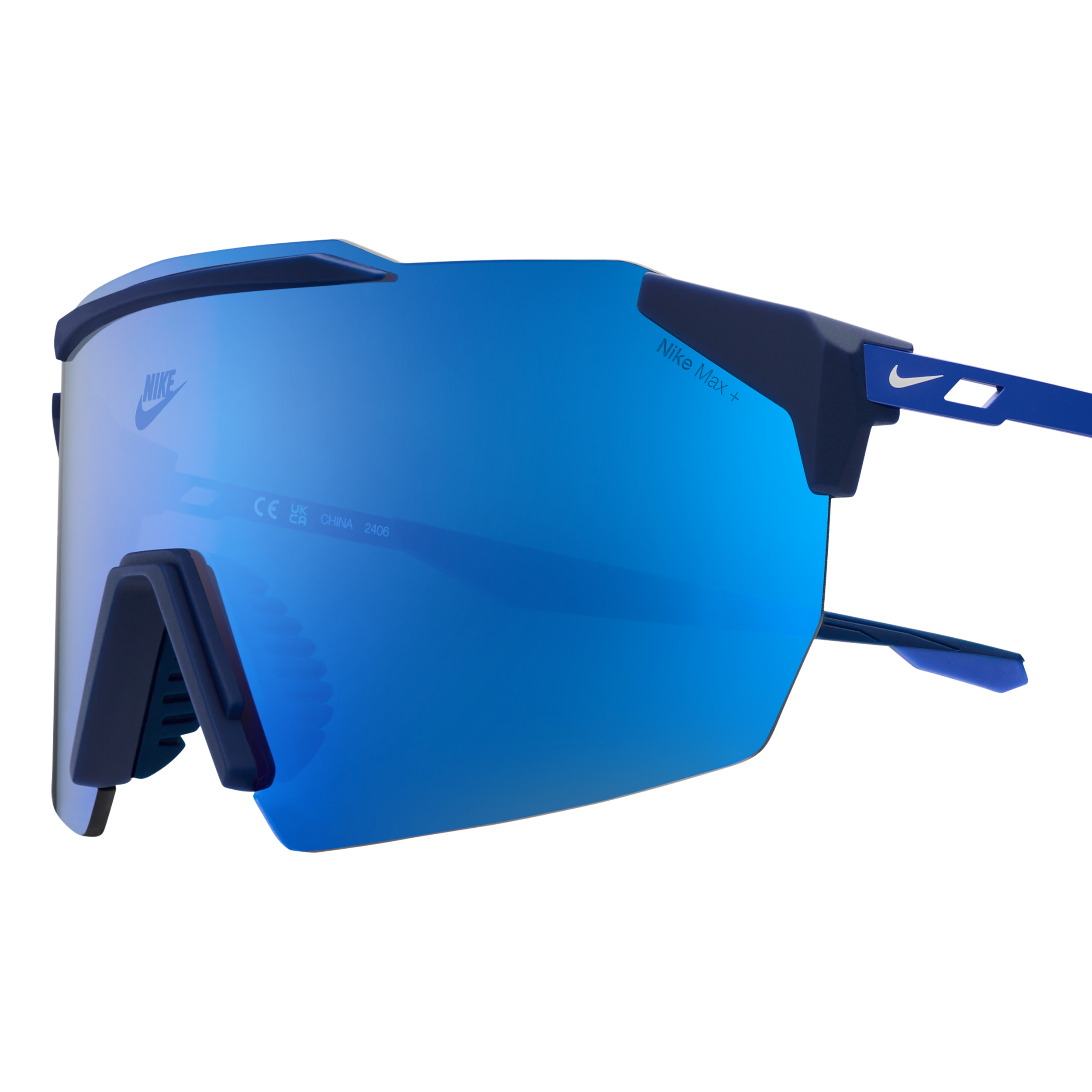 Nike Limitless Shield zonnebril met spiegeleffect Blauw
