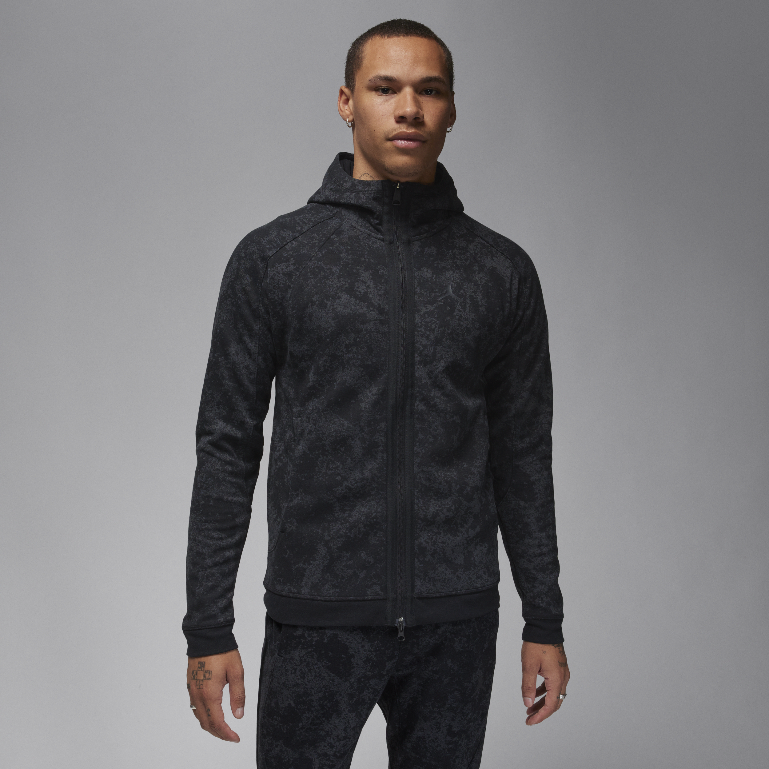 Jordan Dri-FIT Sport Air Fleece hoodie met rits voor heren Zwart