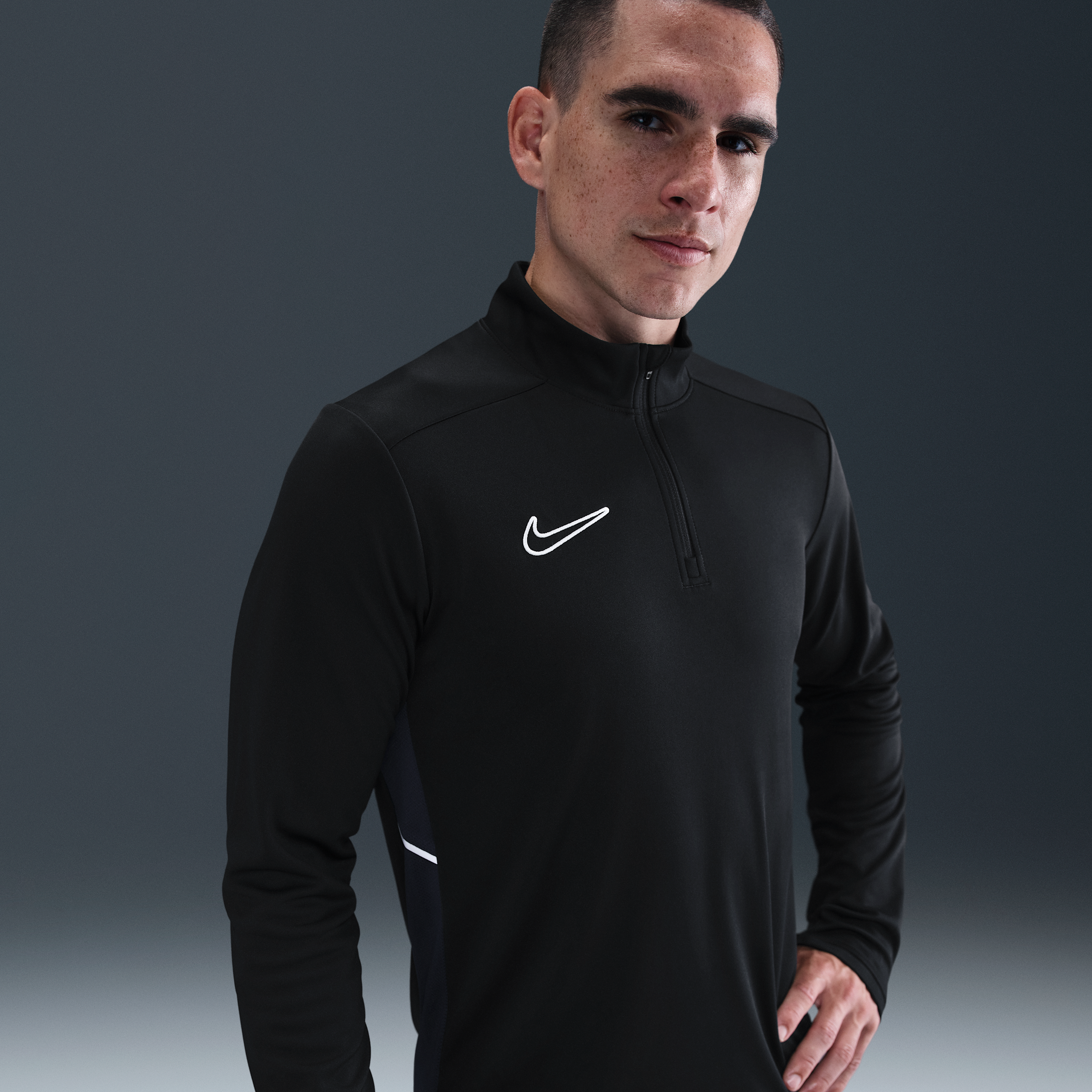 Thumbnail - Nike Academy Dri-FIT Fußball-Drill-Oberteil (Herren) - Schwarz