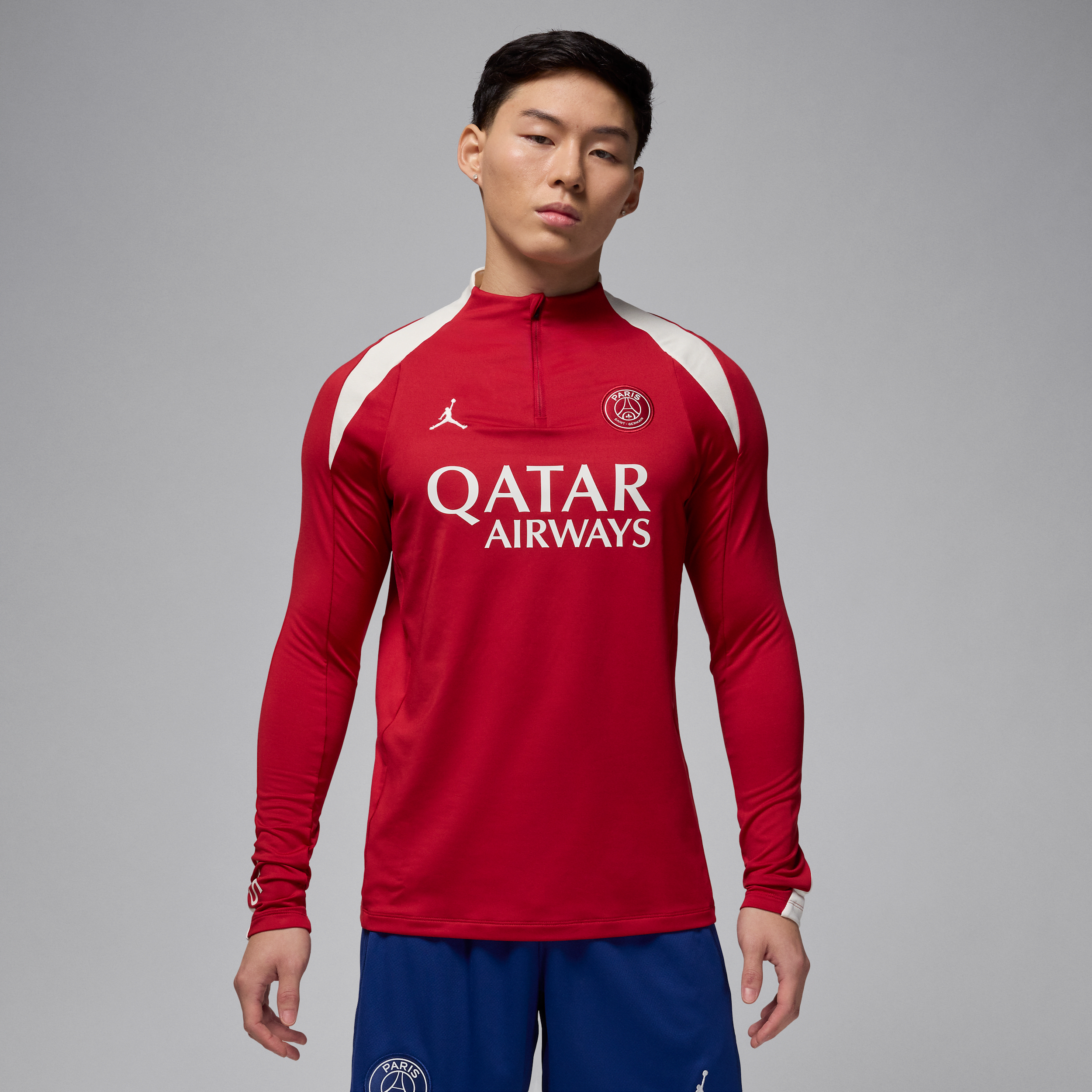Haut d'entraînement de foot en maille Jordan Dri-FIT Paris Saint-Germain Strike 4e tenue pour homme 