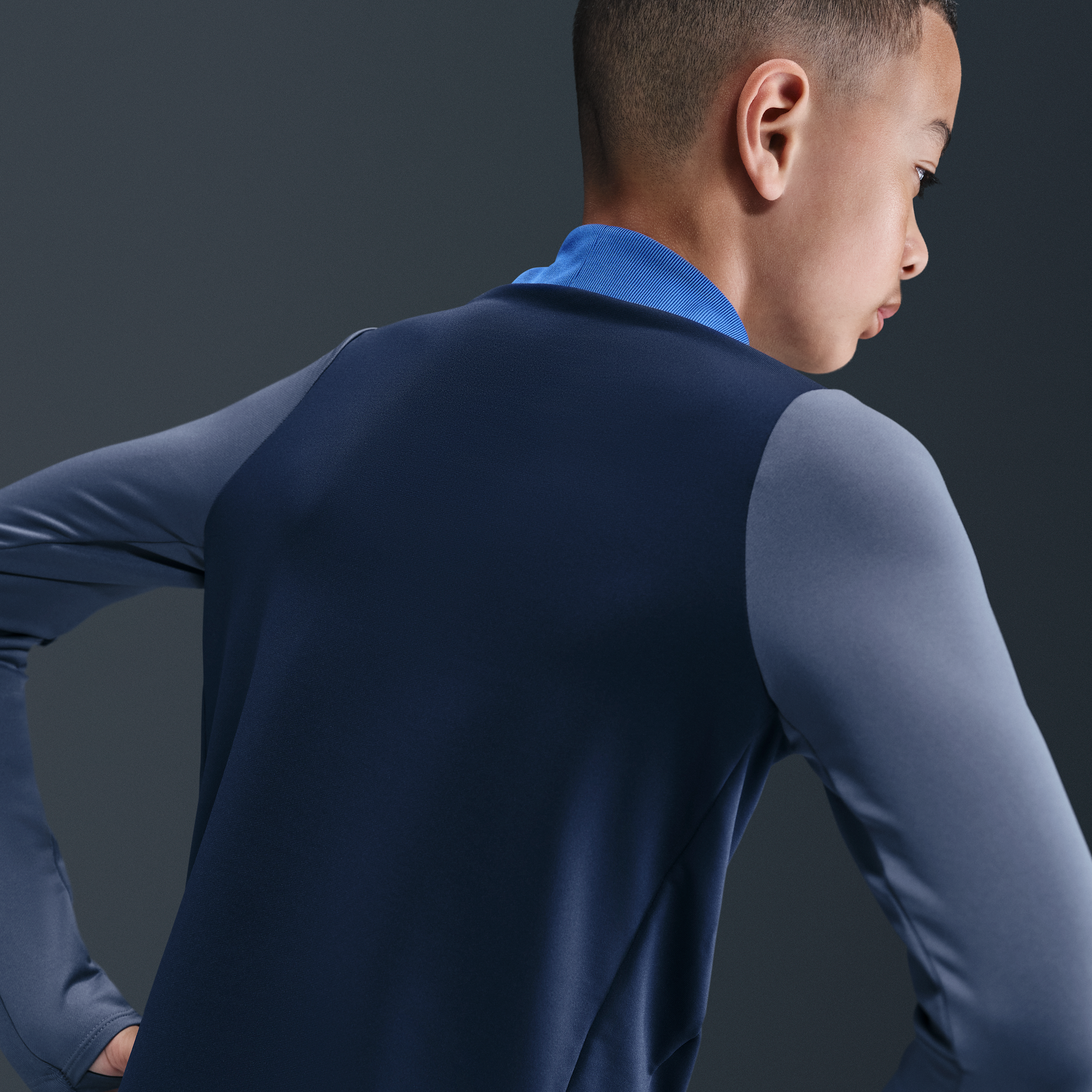 Thumbnail - Paris Saint-Germain Strike Nike Dri-FIT Fußball-Drill-Oberteil für ältere Kinder - Blau