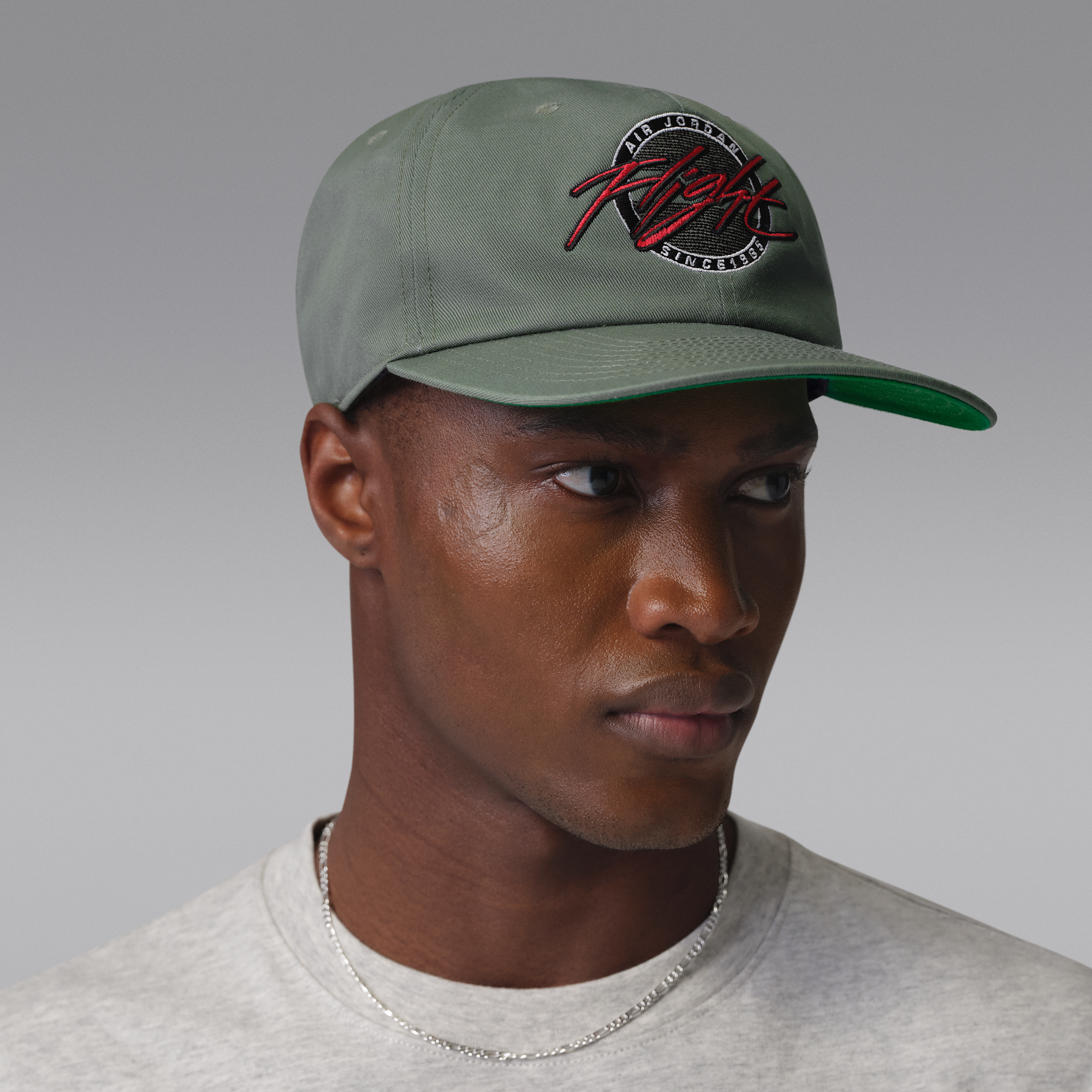 Thumbnail - Jordan Flight Pro unstrukturierte Cap mit flachem Schirm - Grün