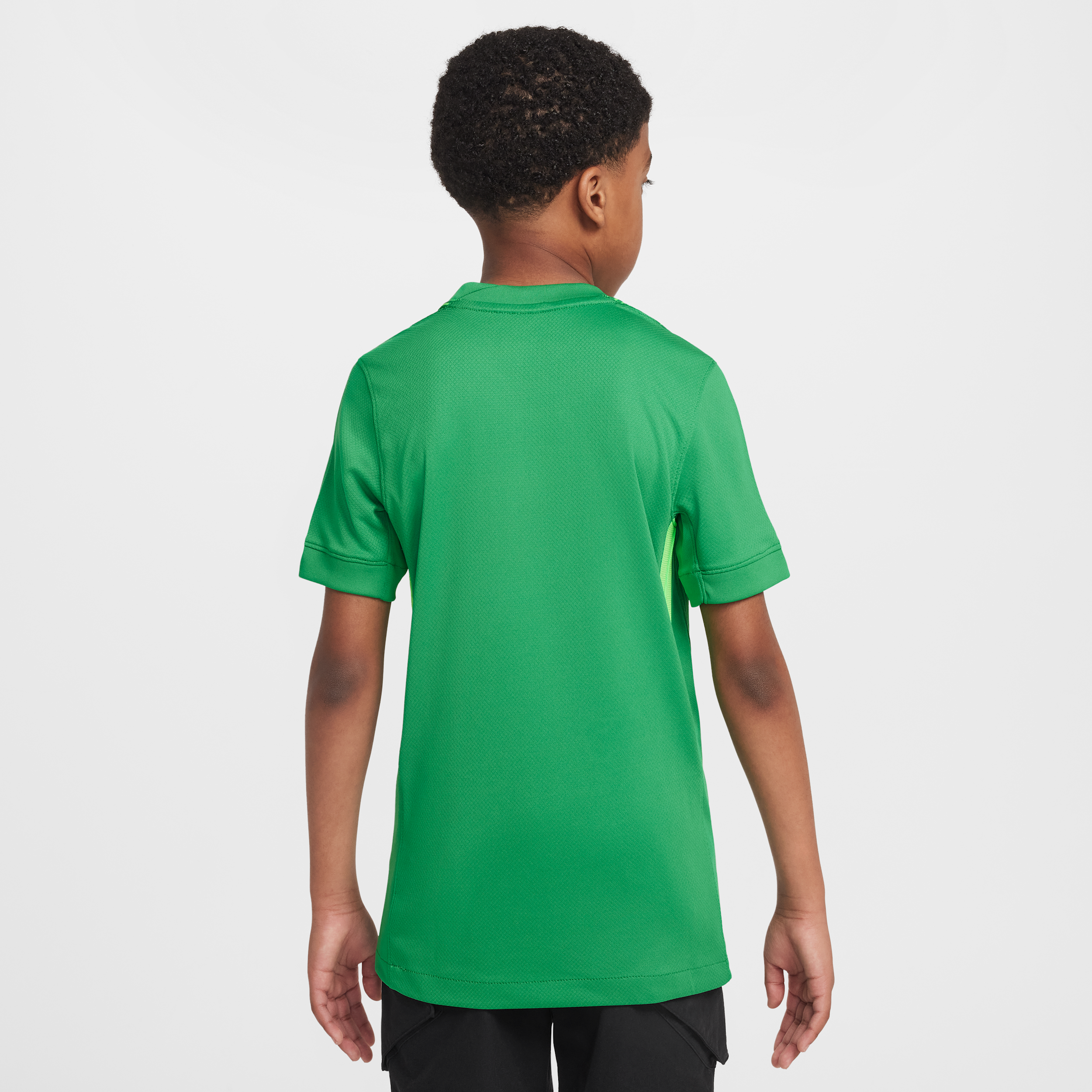 Thumbnail - England 2025/26 Stadium Goalkeeper Nike Dri-FIT Replika-Kurzarm-Fußballtrikot (ältere Kinder) - Grün
