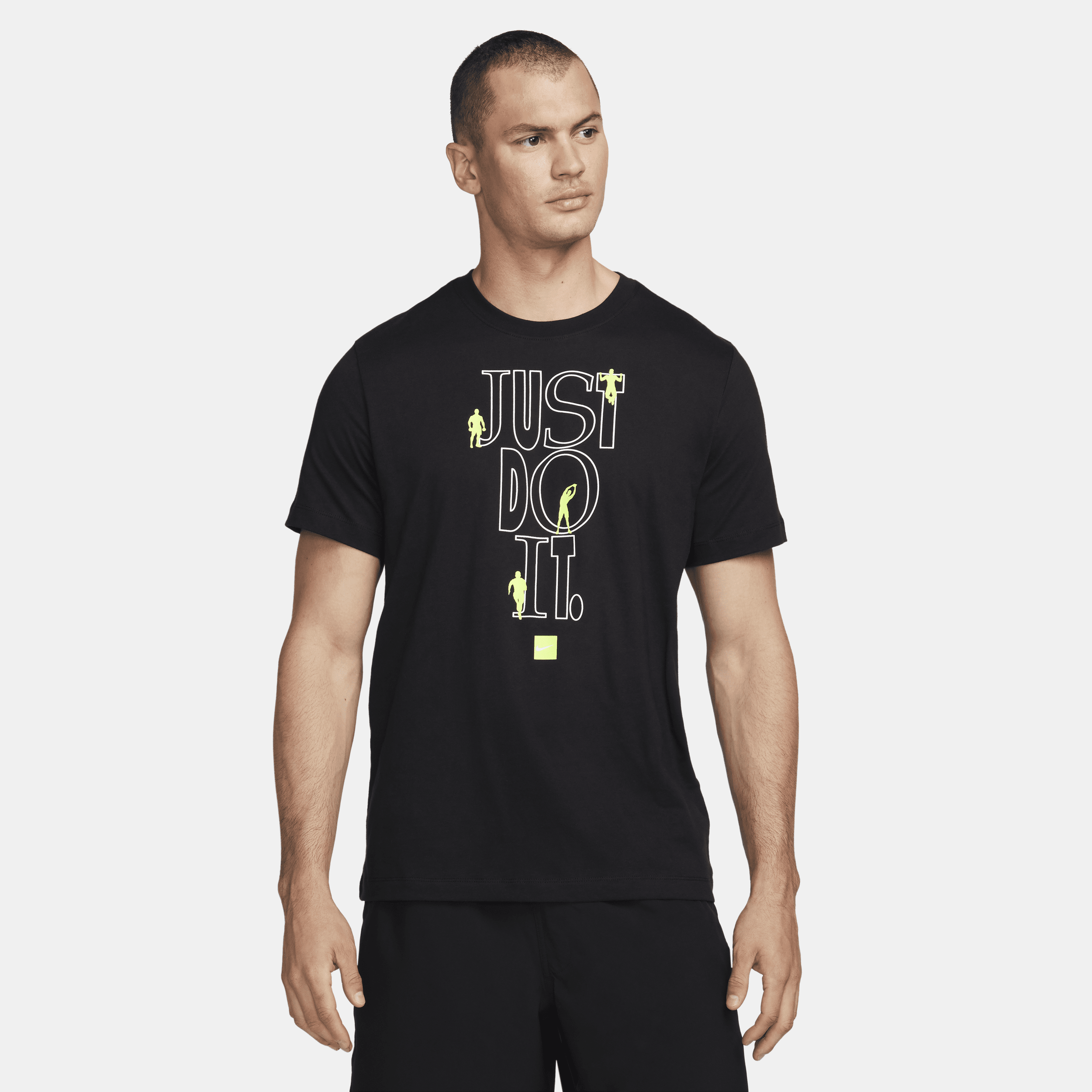 Nike Fitness T-shirt met graphic voor heren Zwart