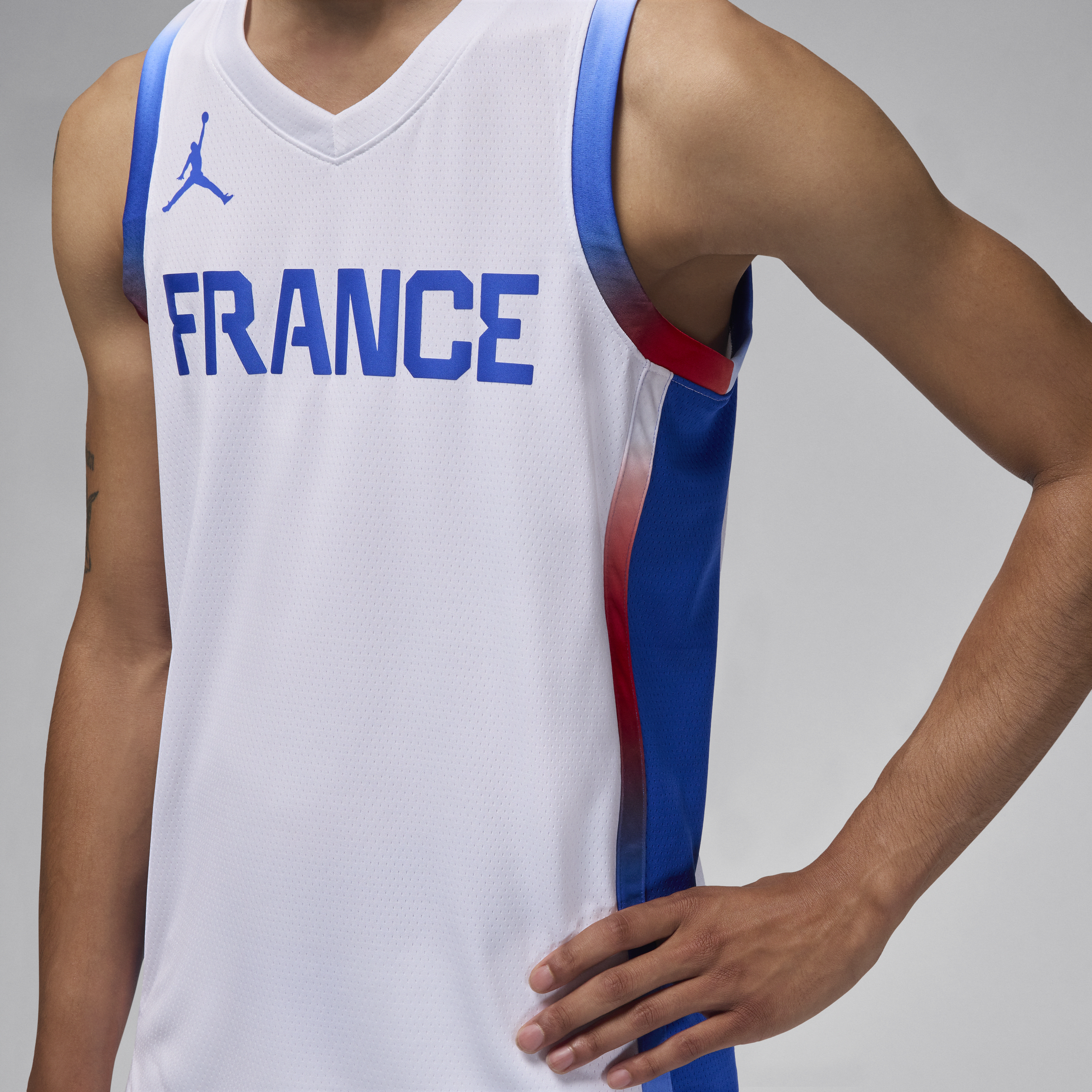 Jordan Frankrijk Limited Thuis basketbaljersey voor heren Wit