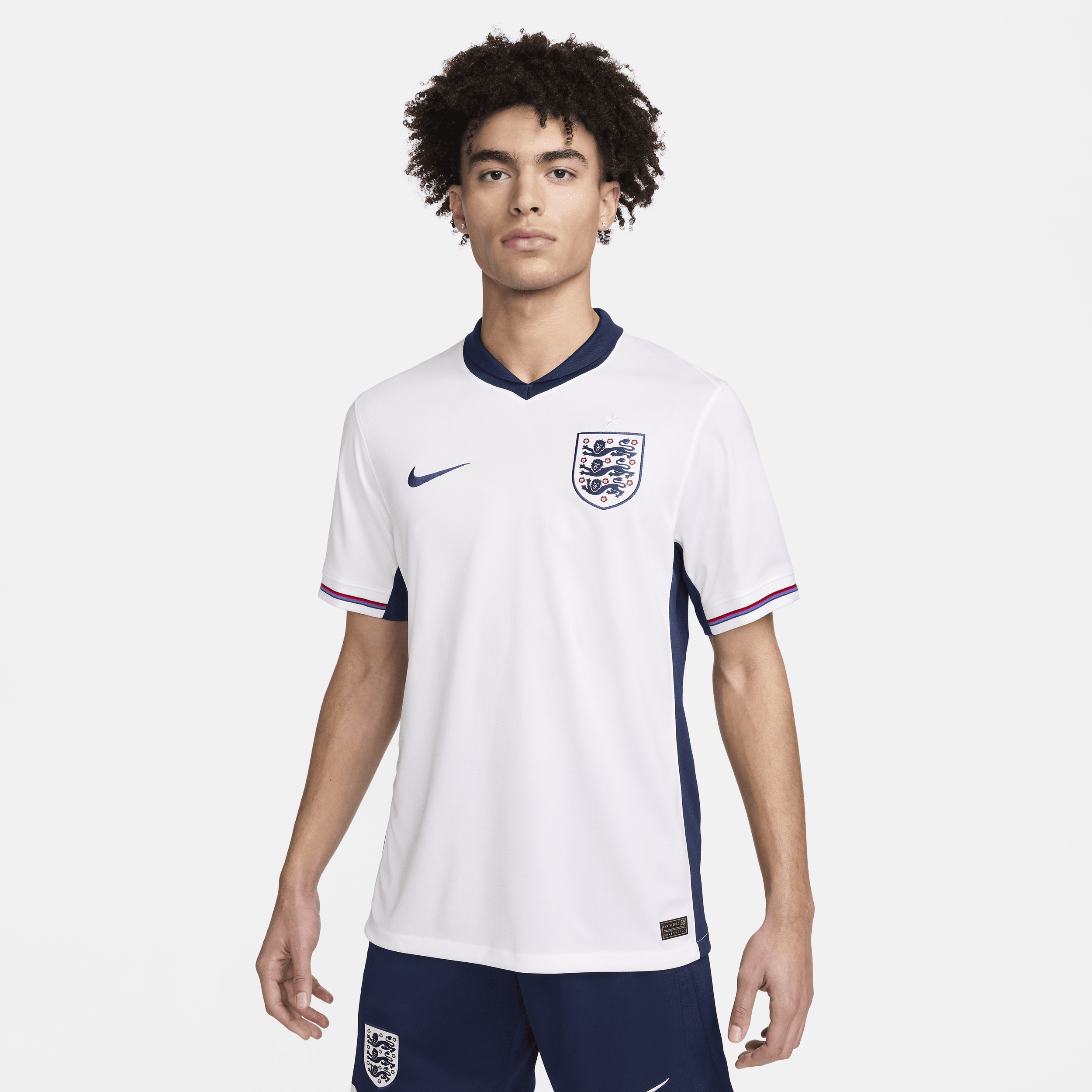 Nike Engeland (herenelftal) 2024 25 Stadium Thuis Dri-FIT replica voetbalshirt voor heren Wit