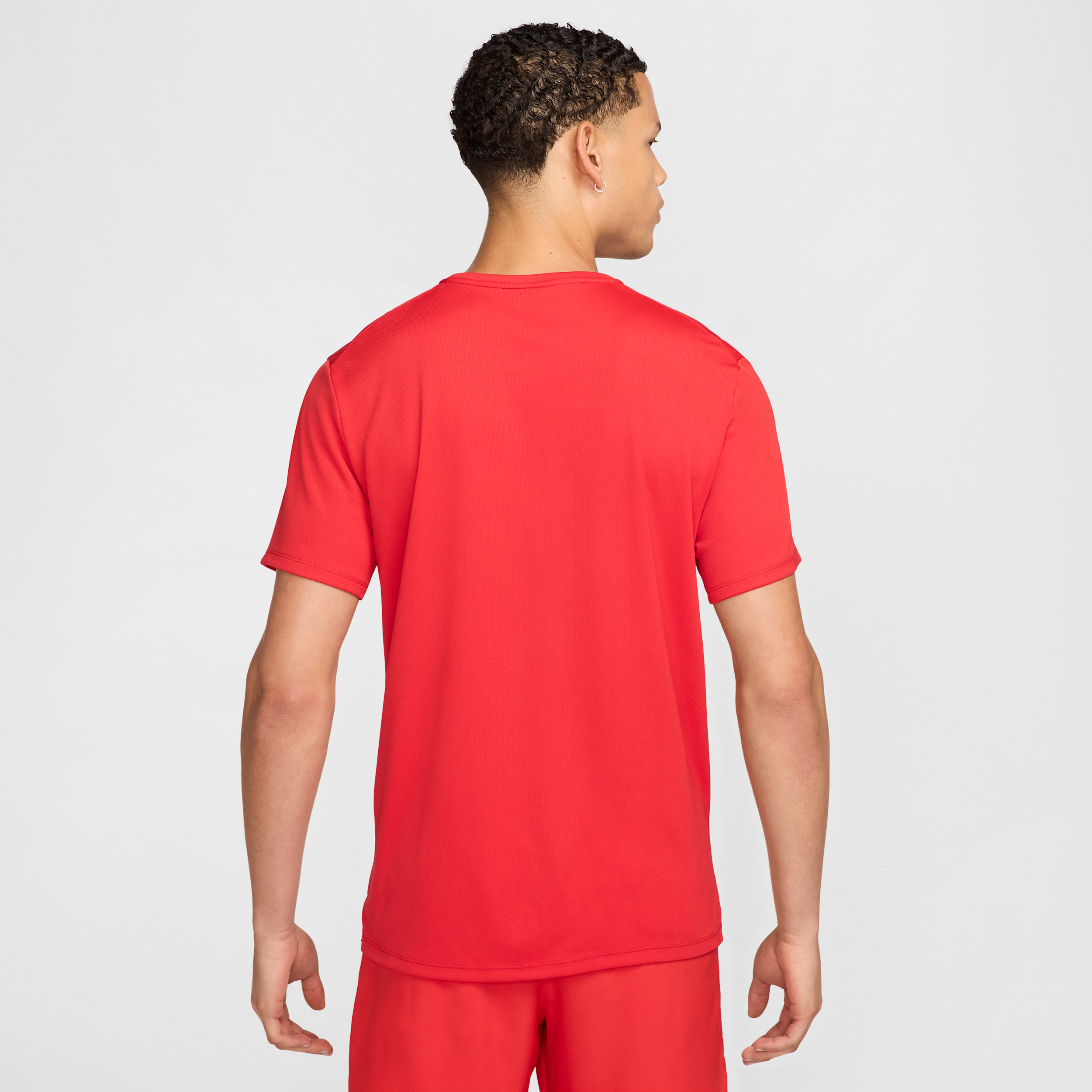 Haut de running à manches courtes Dri-FIT UV Nike Miler pour homme - Rouge