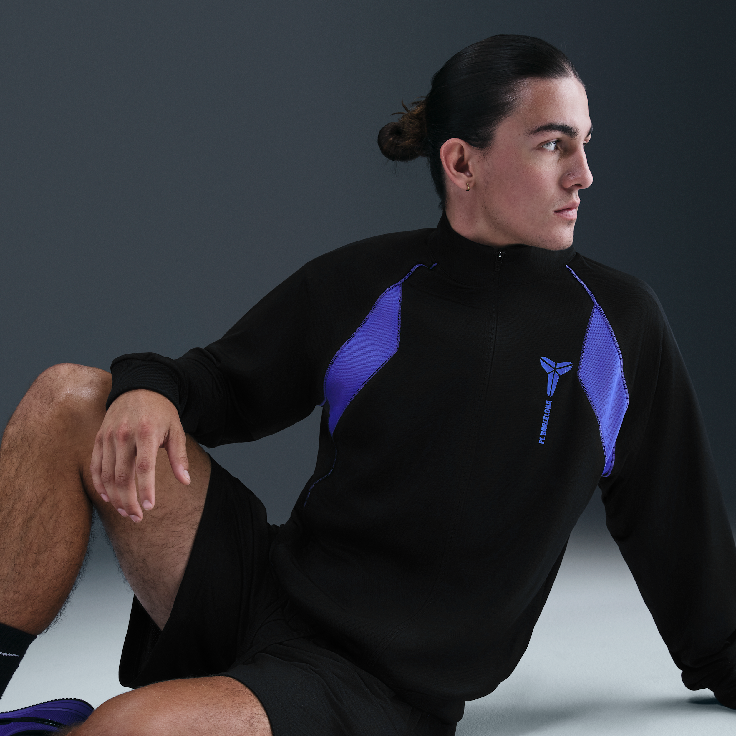 Thumbnail - FC Barcelona Away Kobe Dri-FIT Fußballjacke - Schwarz