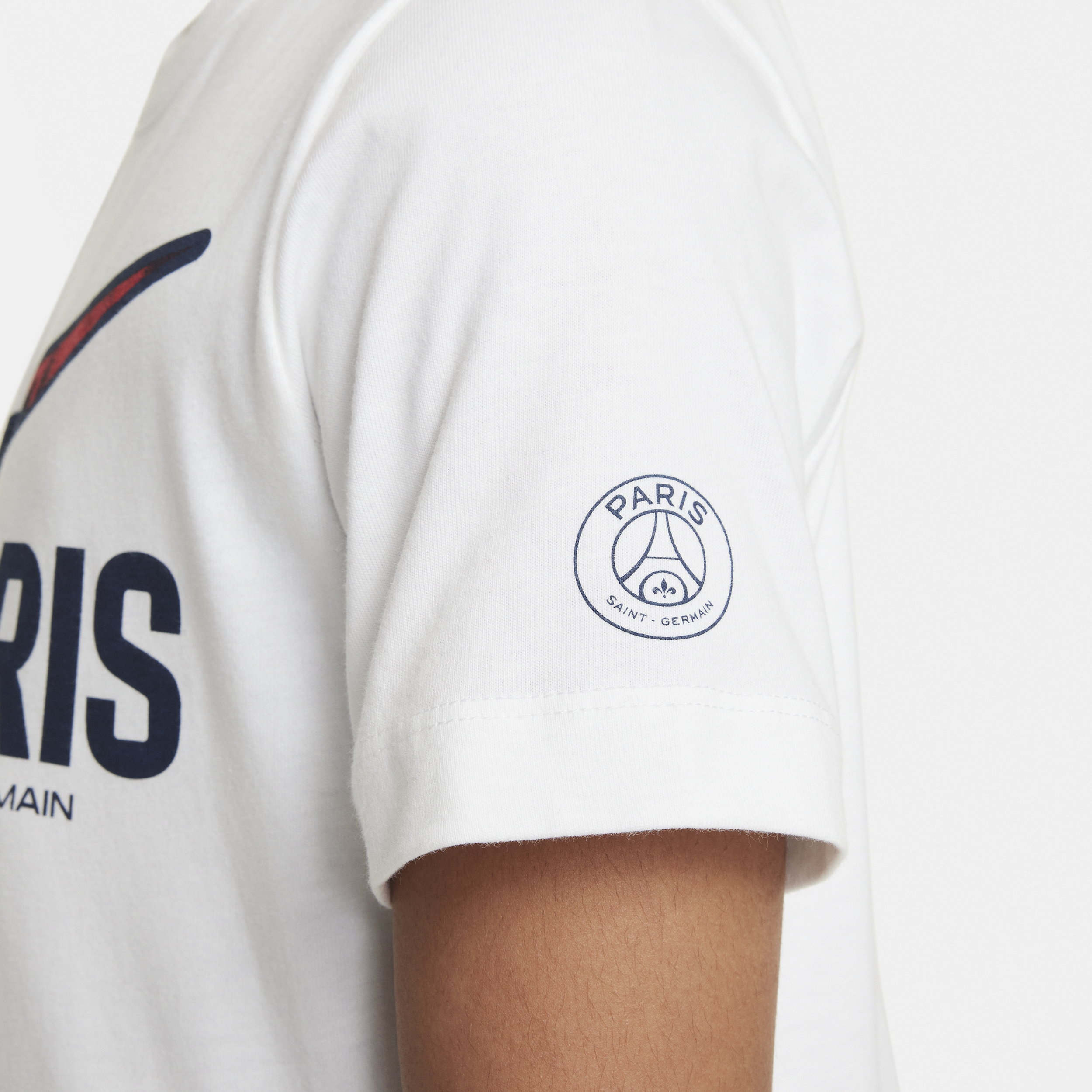 T-shirt Nike Football Paris Saint-Germain Swoosh pour ado - Blanc