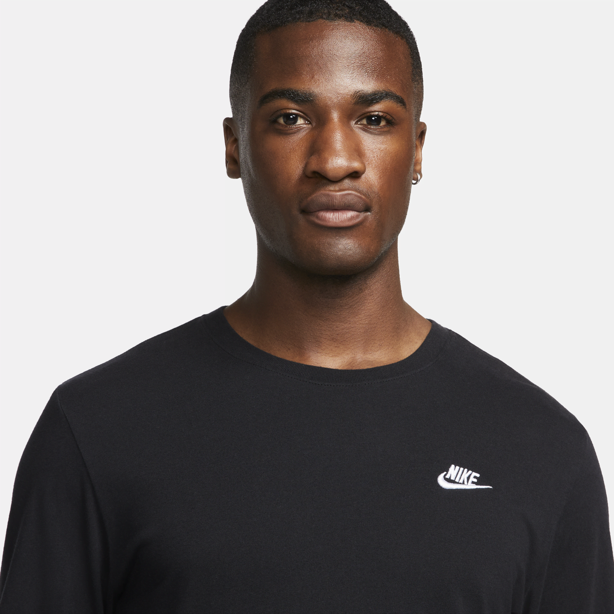 Tee-shirt à manches longues Nike Sportswear Club pour homme - Noir