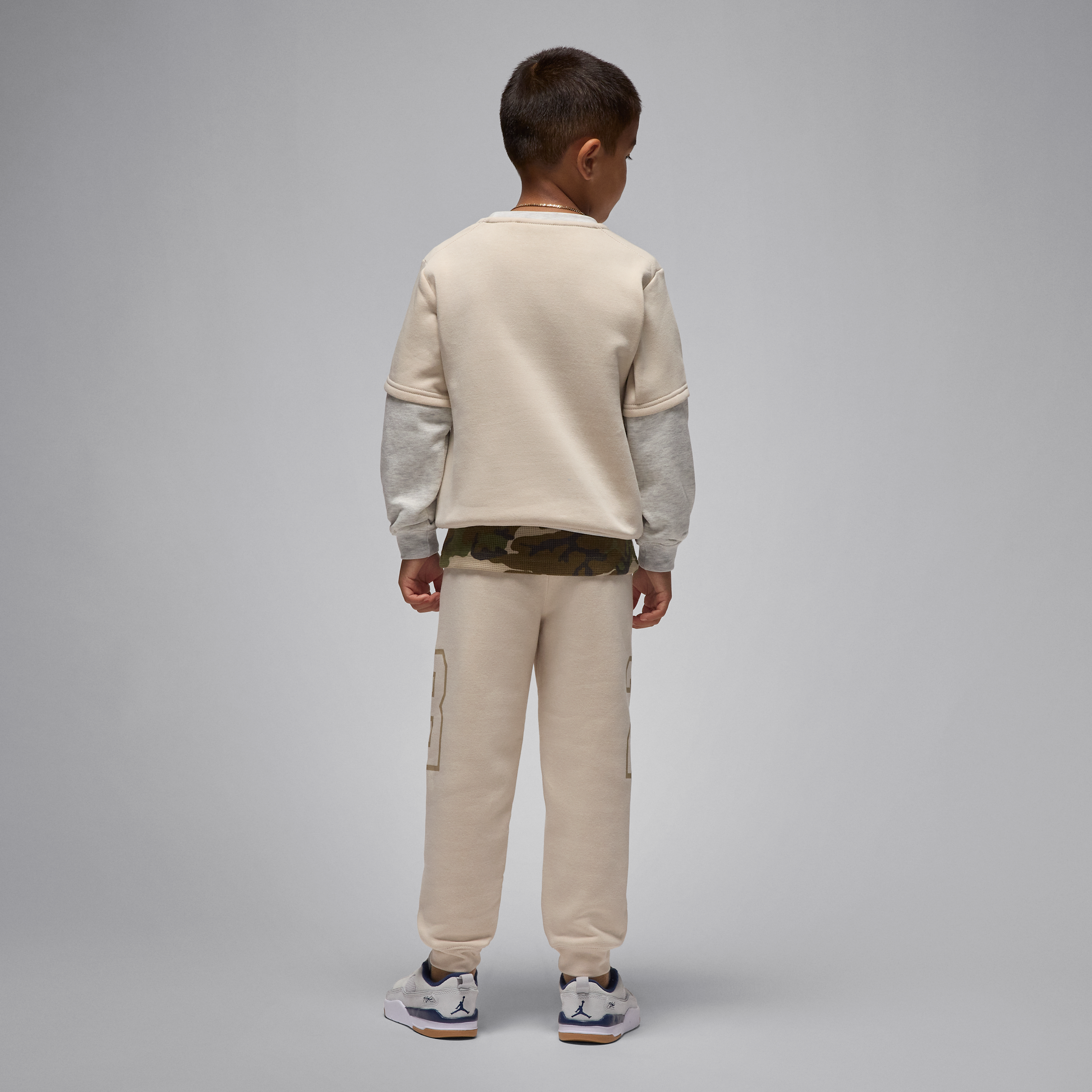 Thumbnail - Jordan Future Flight zweiteiliges Set mit Sweatshirt (jüngere Kinder) - Braun