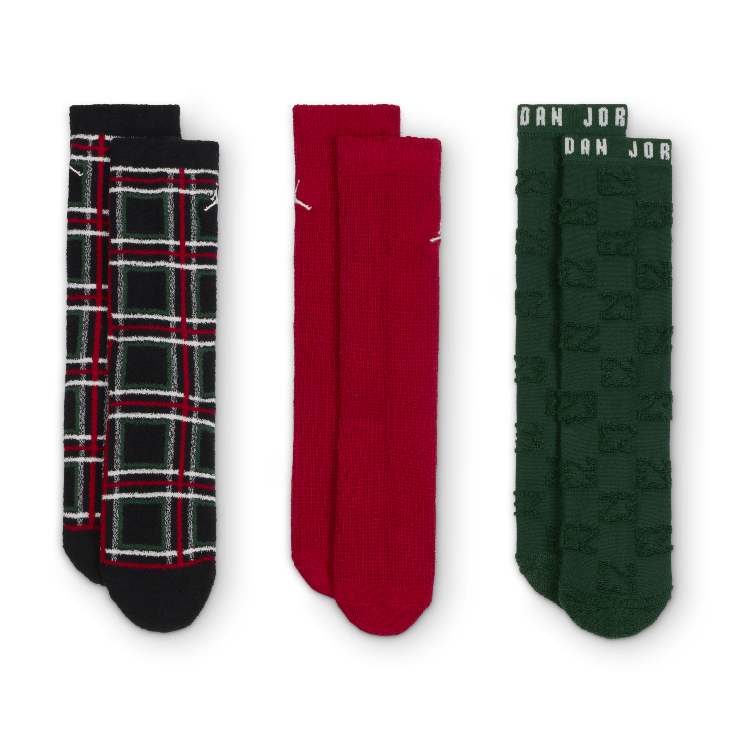 Thumbnail - Jordan Holiday Crew Socken (3 Paar, ältere Kinder) - Schwarz