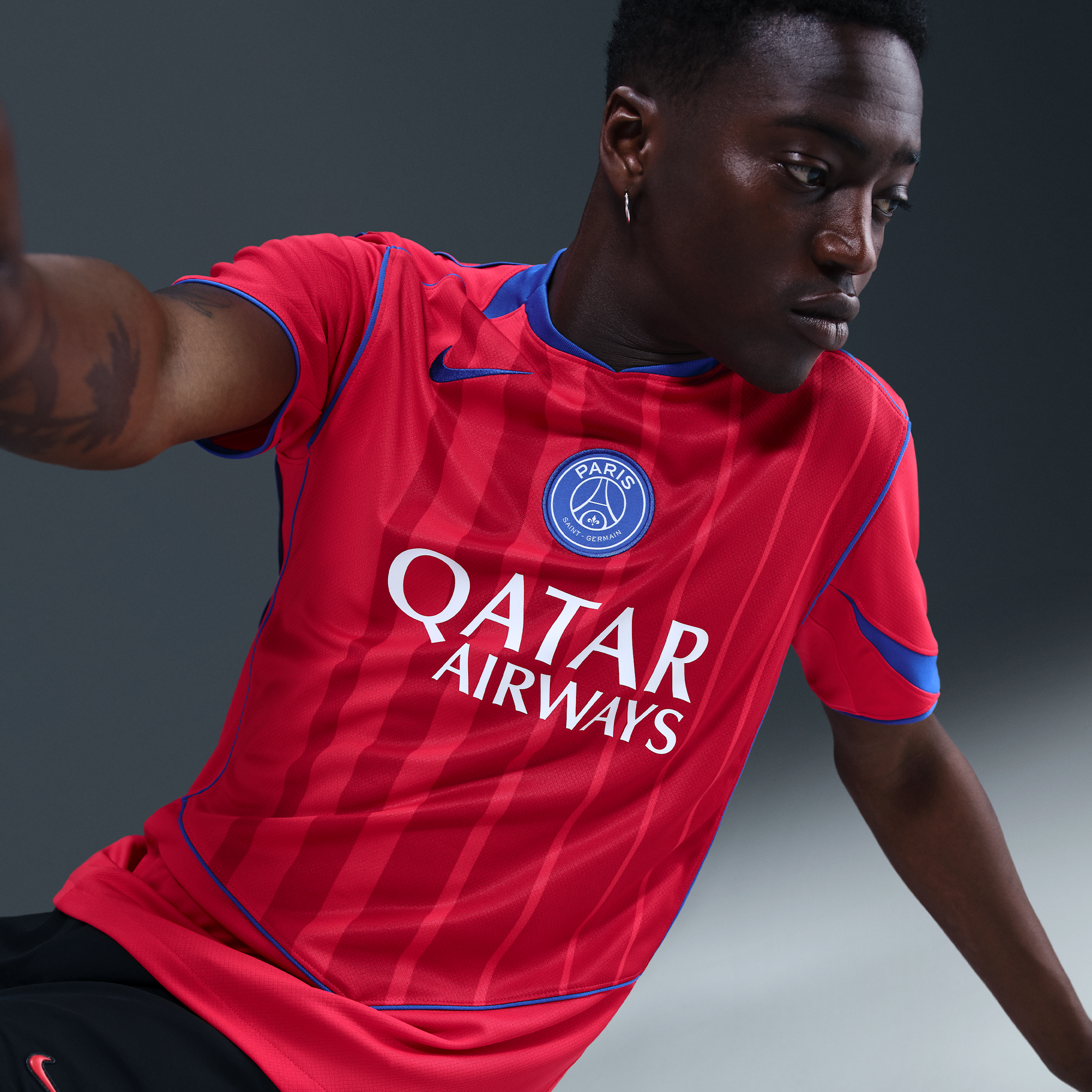 Thumbnail - Paris Saint-Germain 2025/26 Stadium Third Nike Dri-FIT Total 90 Replika-Fußballtrikot (Herren) - Rot