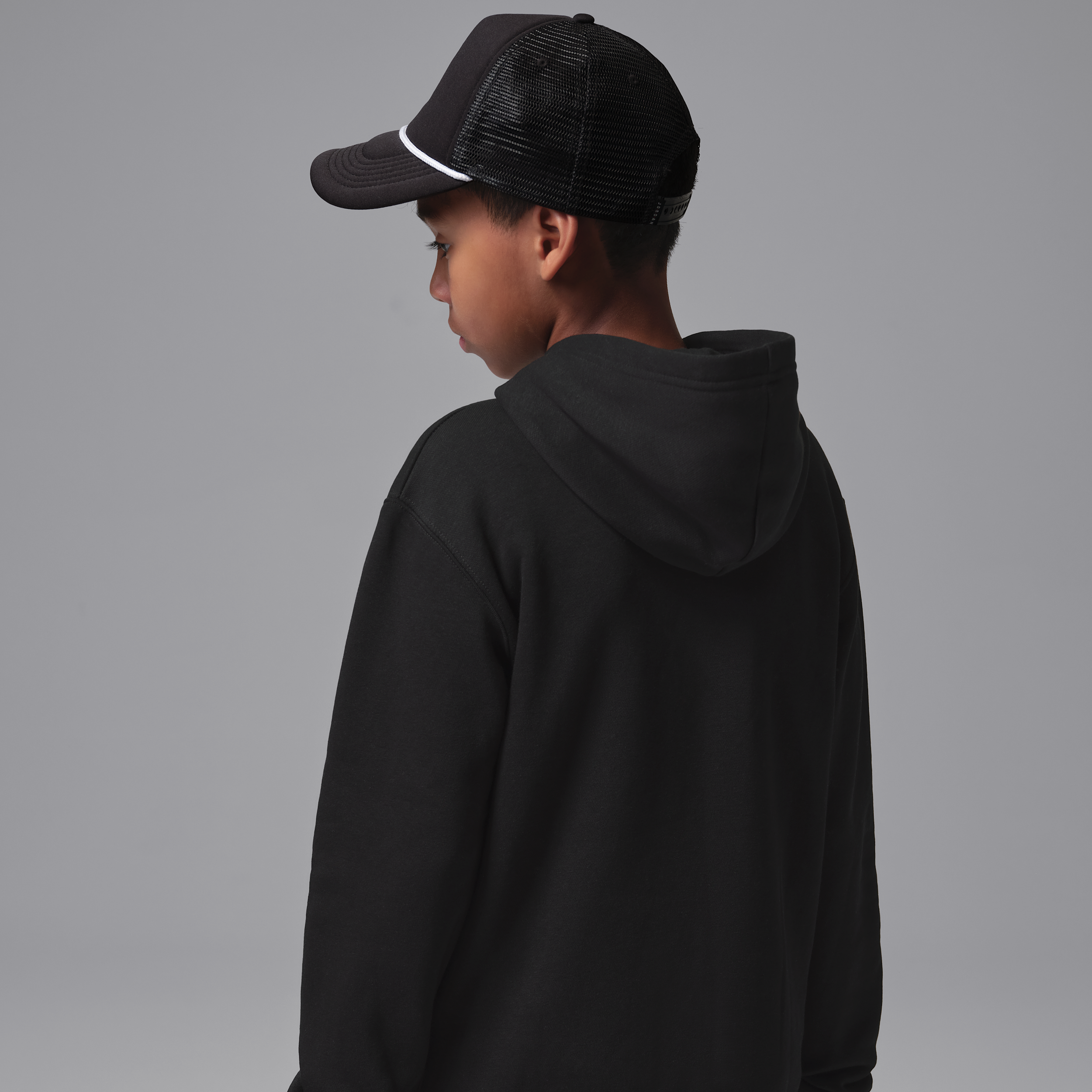 Thumbnail - Jordan Brooklyn Fleece-Hoodie (ältere Kinder) - Schwarz