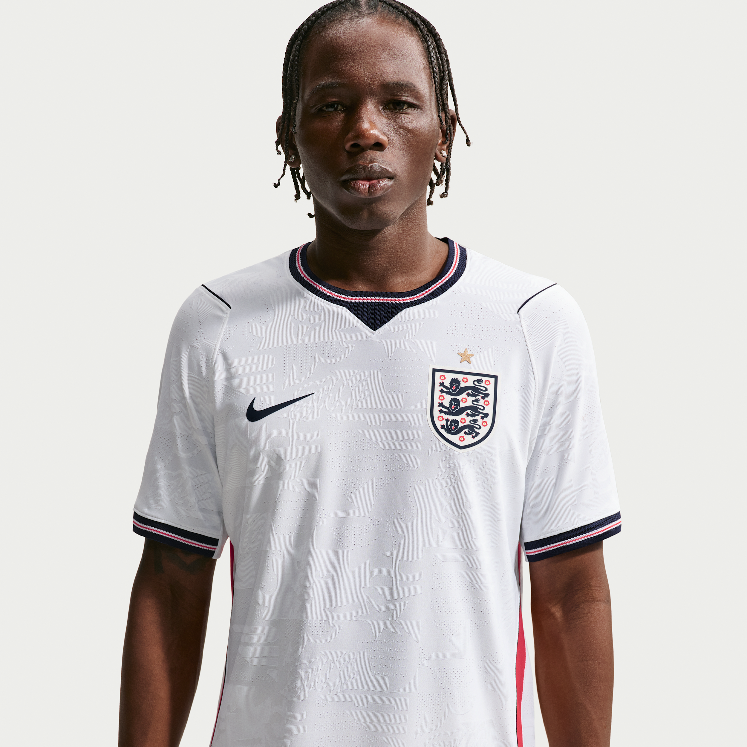 England 2026 Match Home Nike Aero-FIT Authentic-fodboldtrøje til mænd - hvid