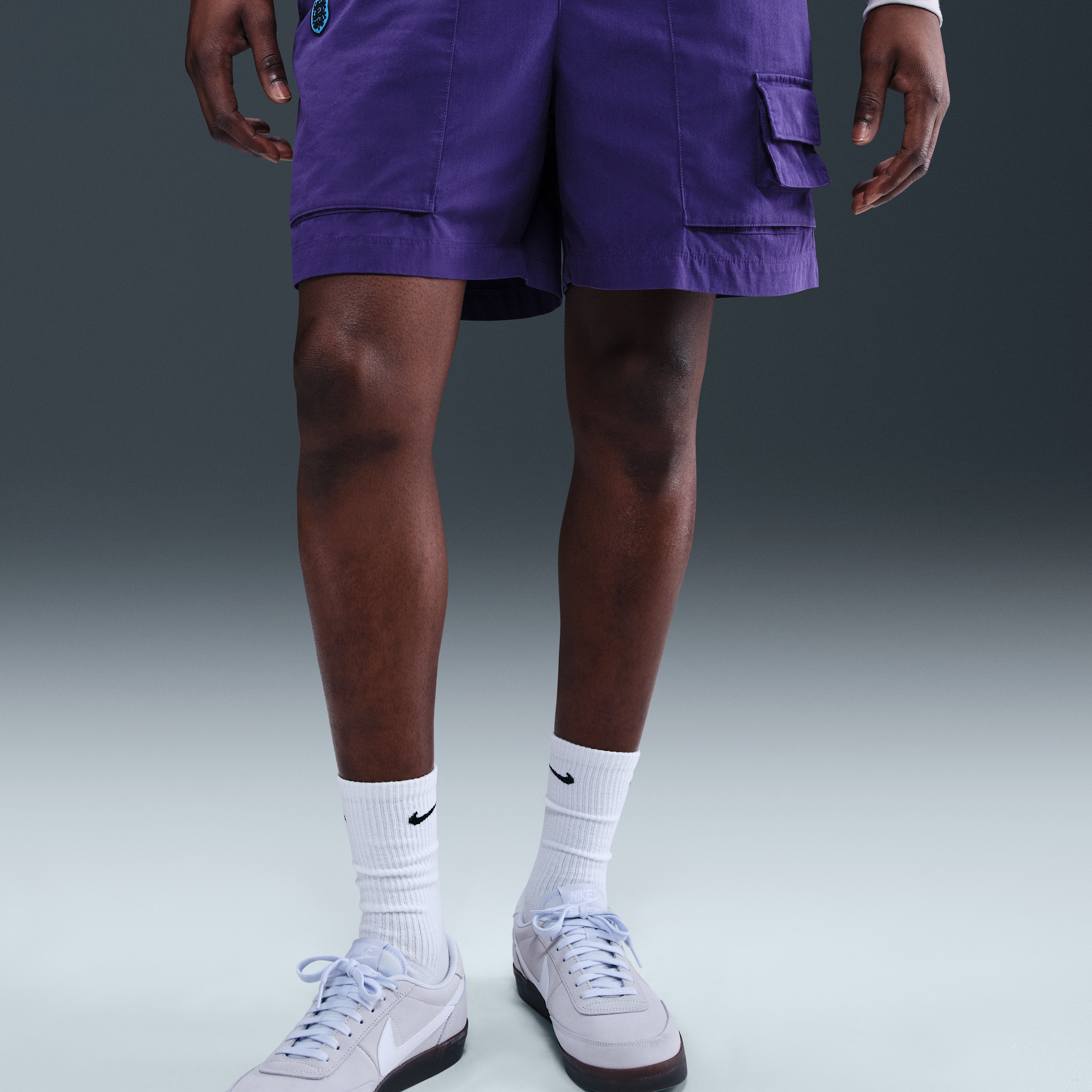 Thumbnail - England Nike Life Fußball-Camp-Shorts (Herren) - Lila