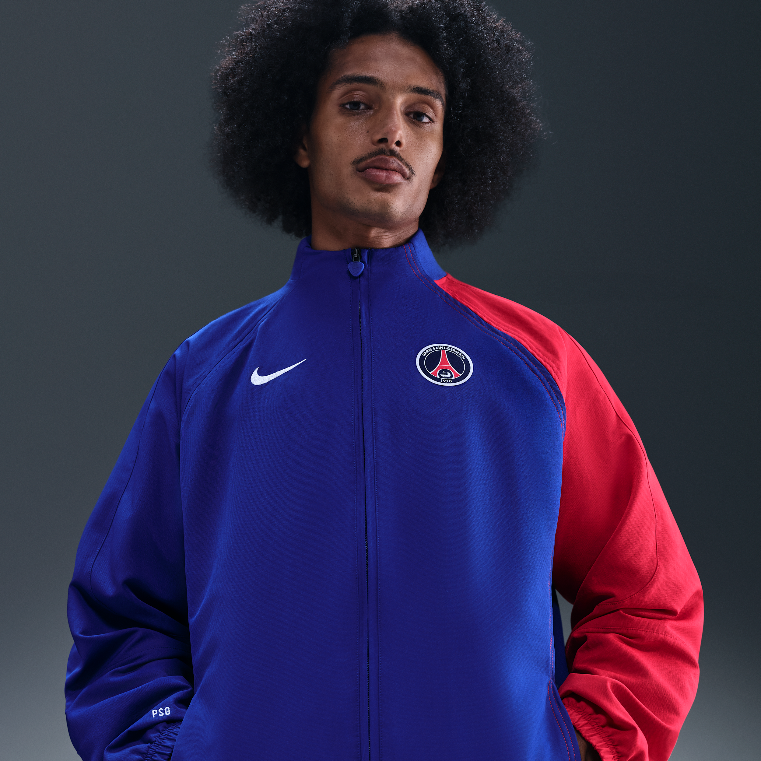 blue and red psg tracksuit