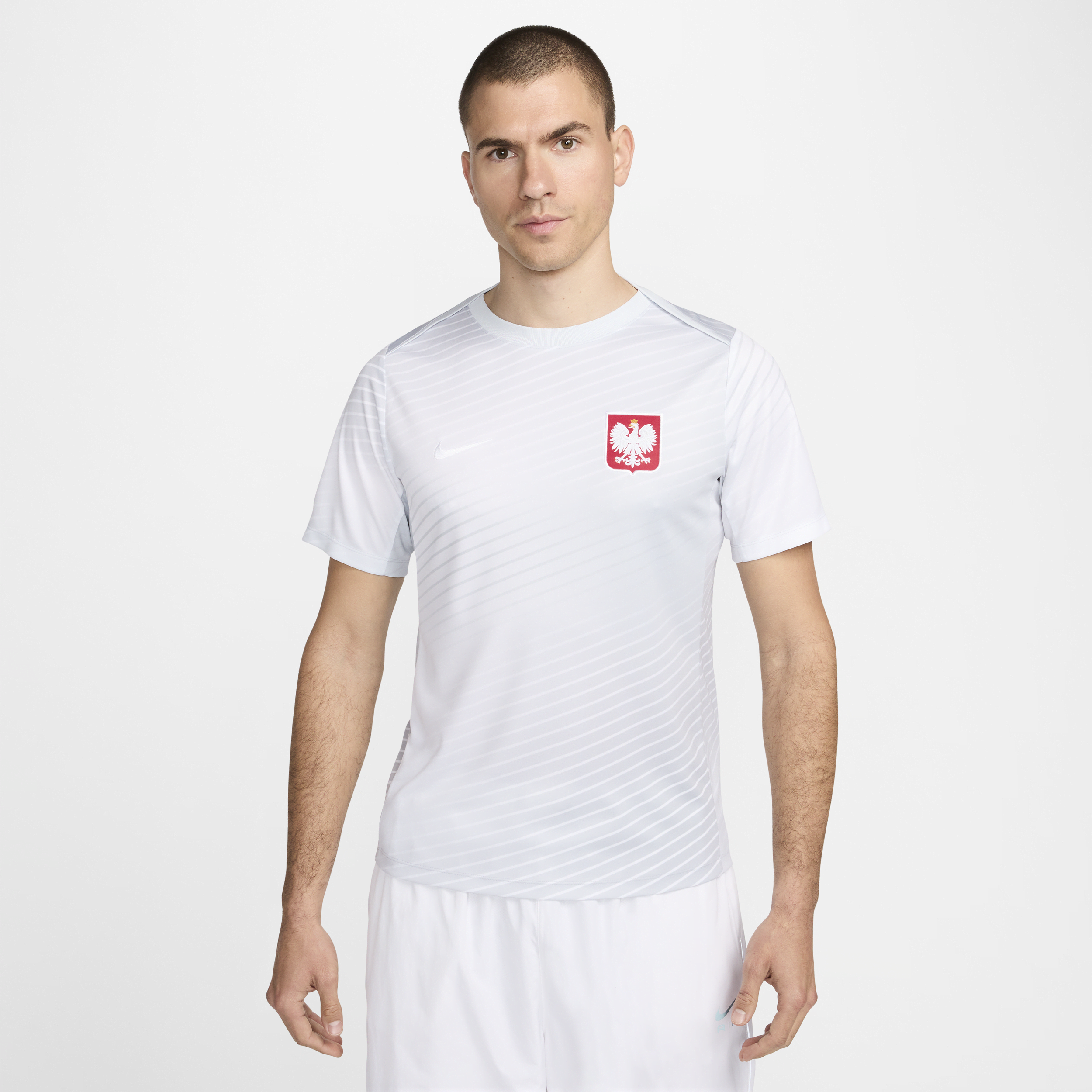 Haut de foot à manches courtes Nike Dri-FIT Pologne Academy Pro pour homme - Gris