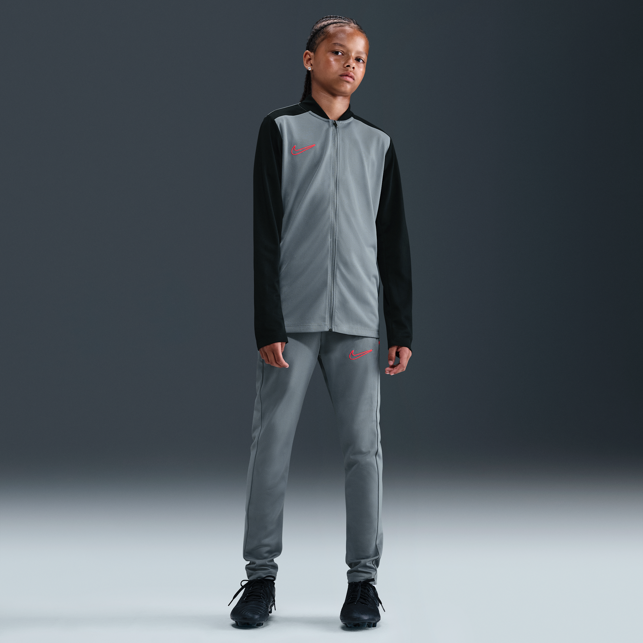 Nike Academy Older Kids Dri-FIT Football Tracksuit - Grey - Polyester - 50% Recycled Polyester