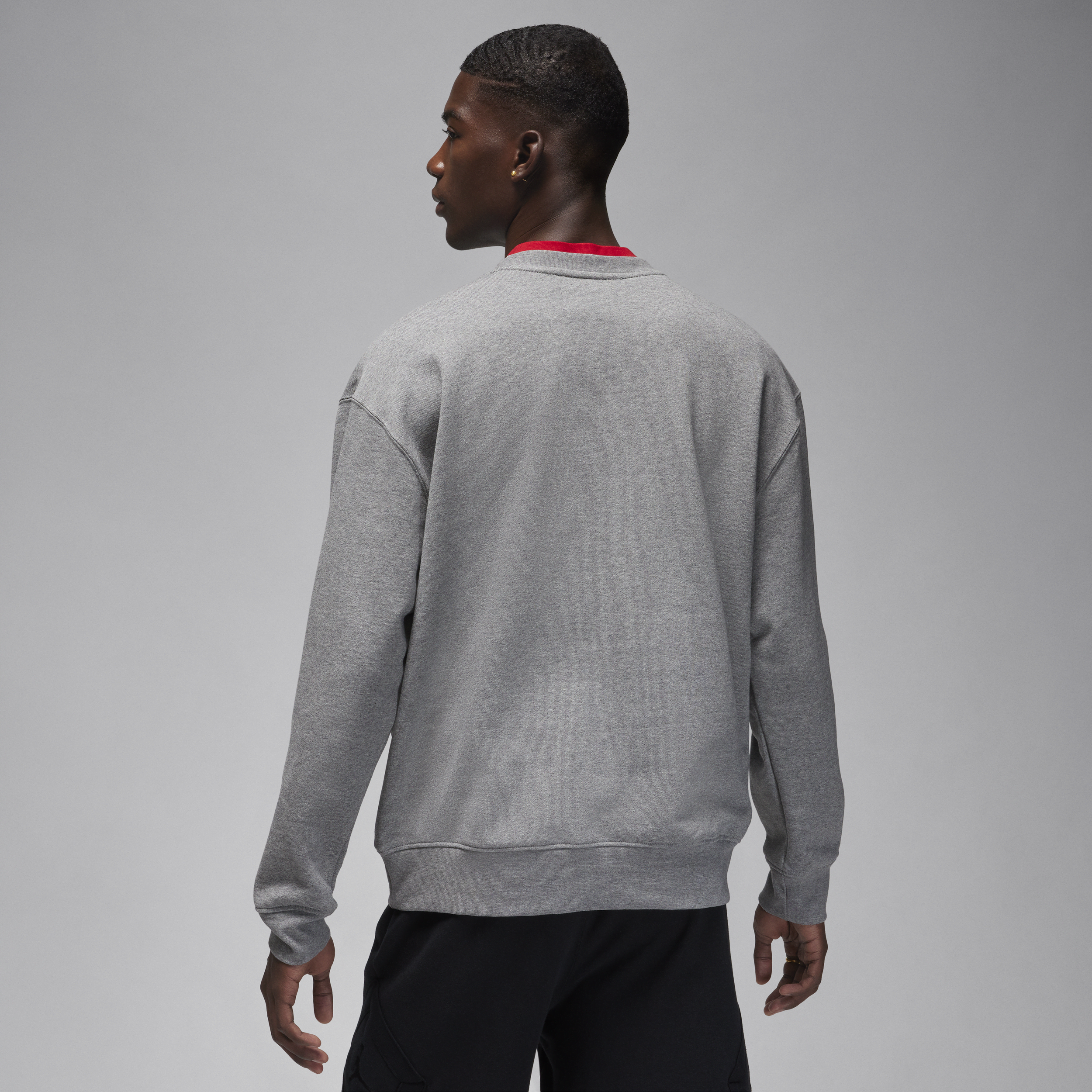 Jordan Essentials sweatshirt van fleece met ronde hals voor heren Grijs