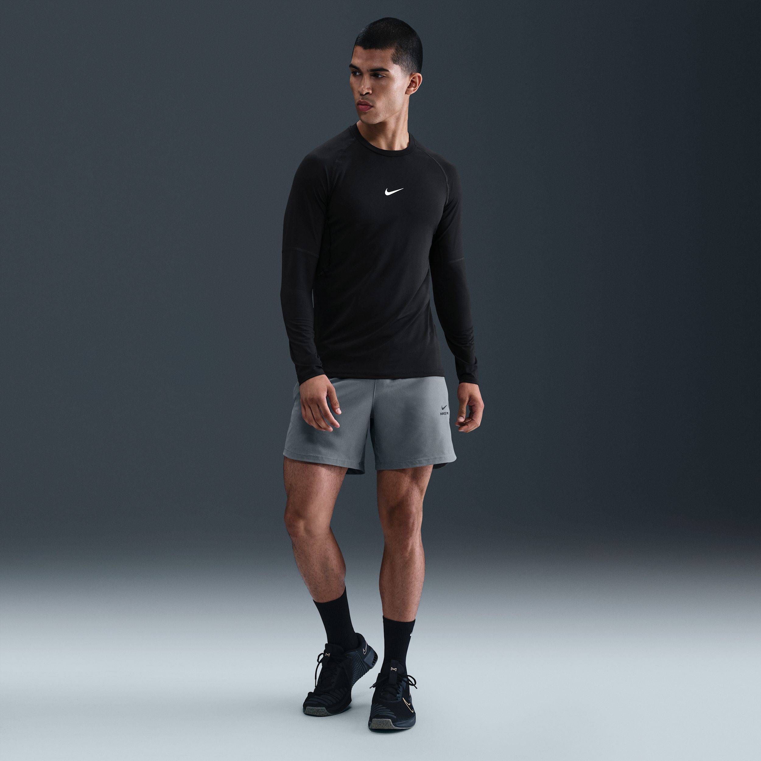 Thumbnail - Nike Pro Training Dri-FIT Shorts (ca. 15 cm, Herren) - Grau